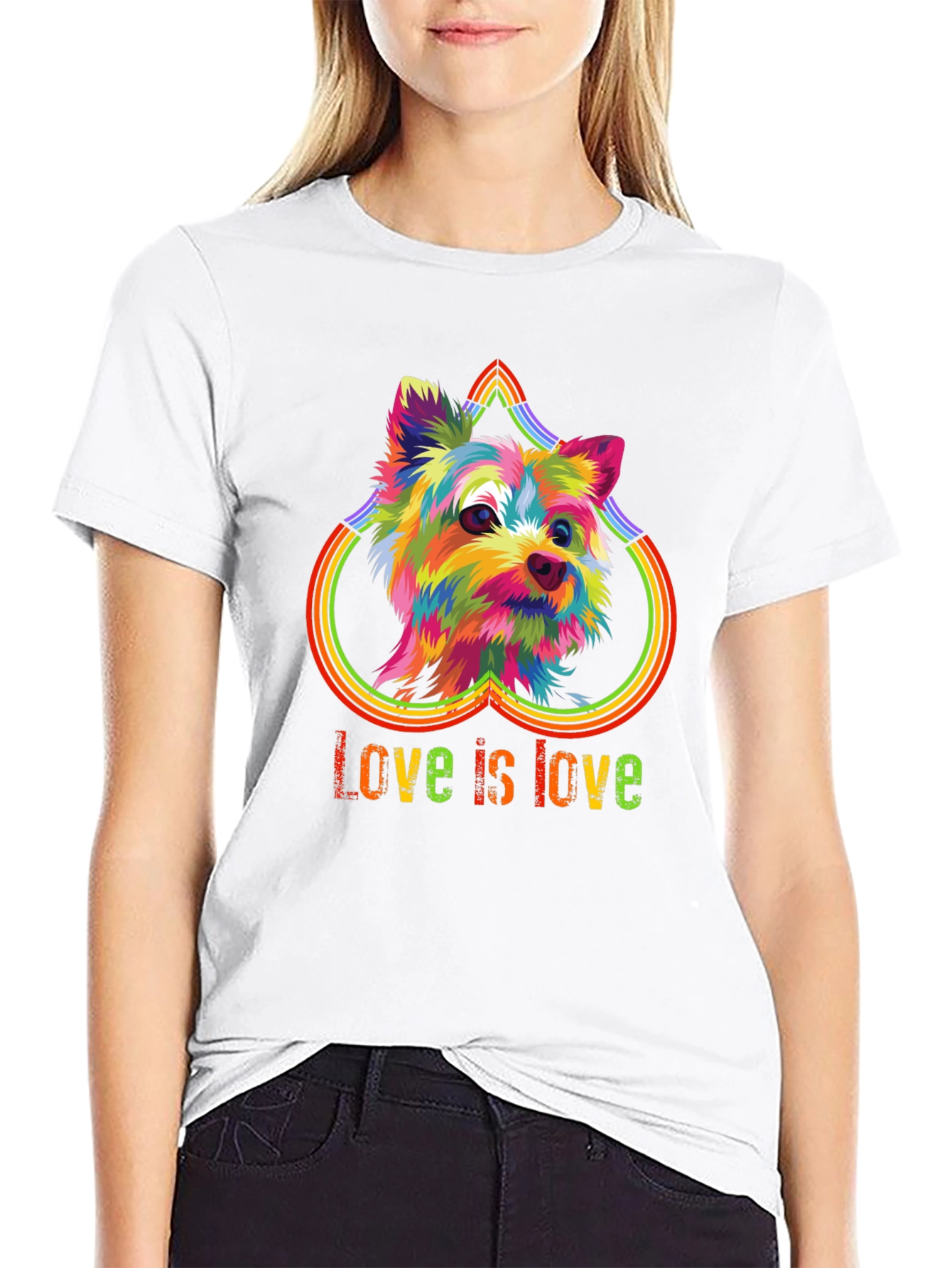 Love is Love Rainbow Dog T-Shirt