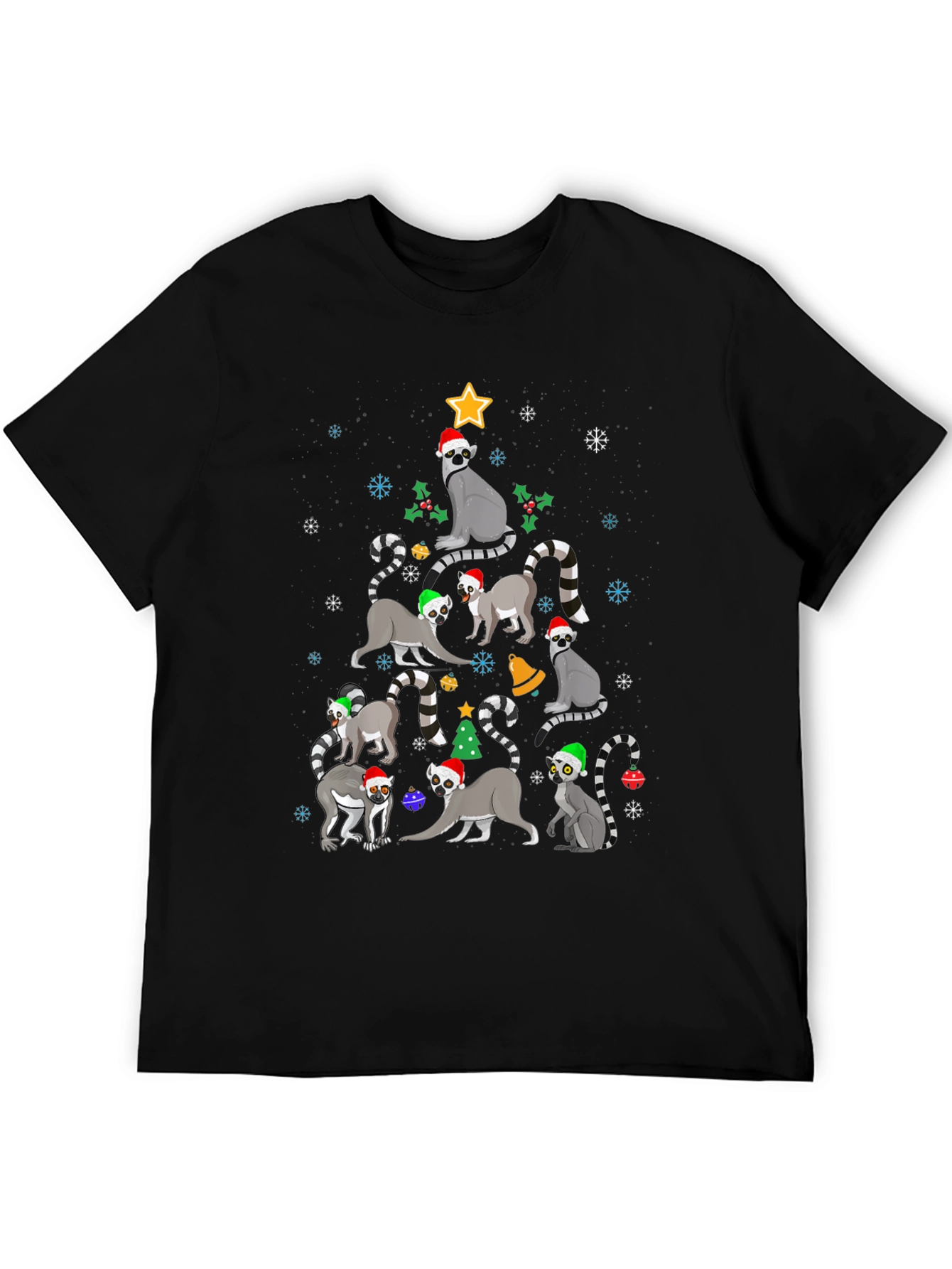 Festive Lemur Christmas Tree T-Shirt