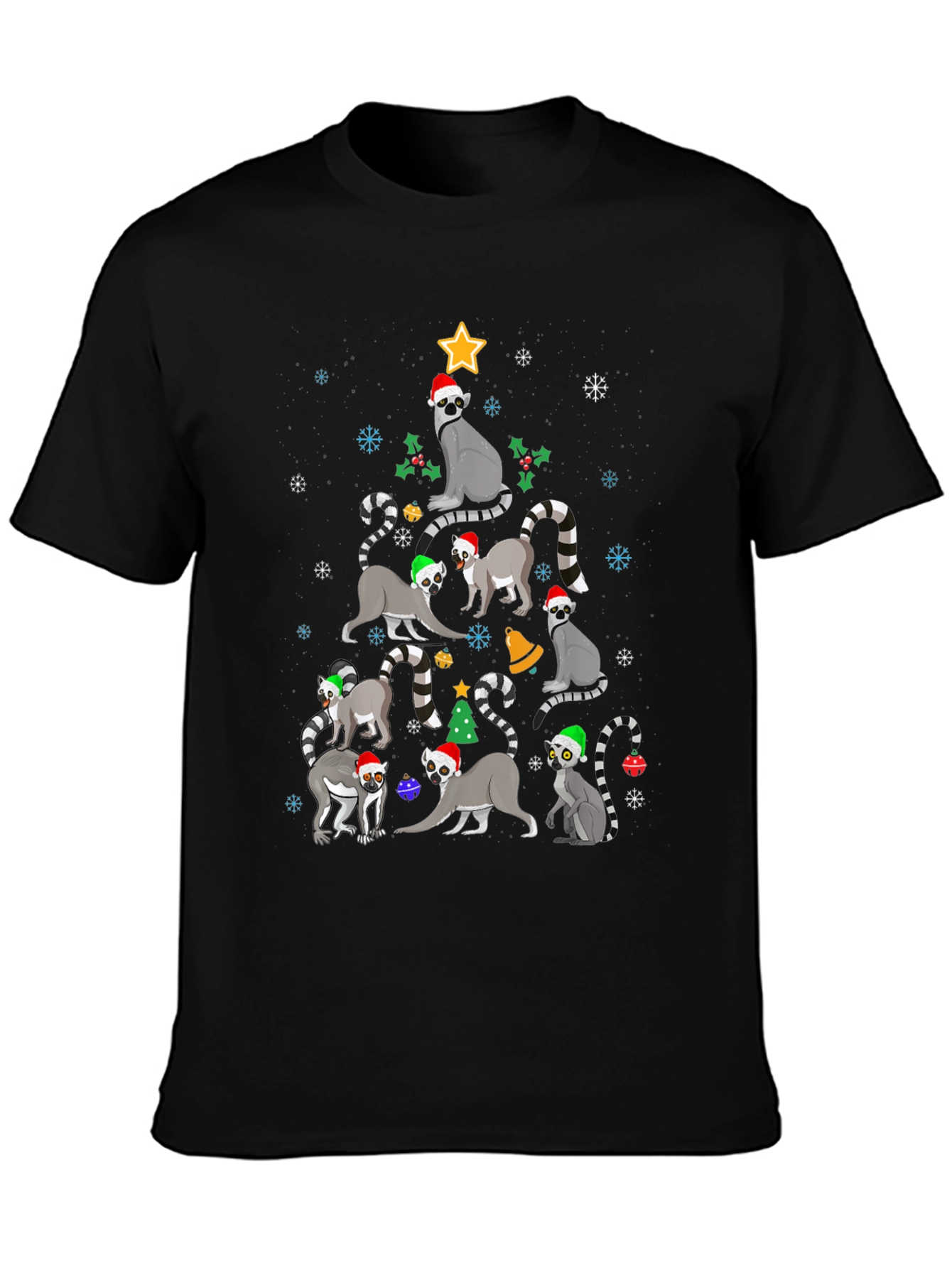 Festive Lemur Christmas Tree T-Shirt