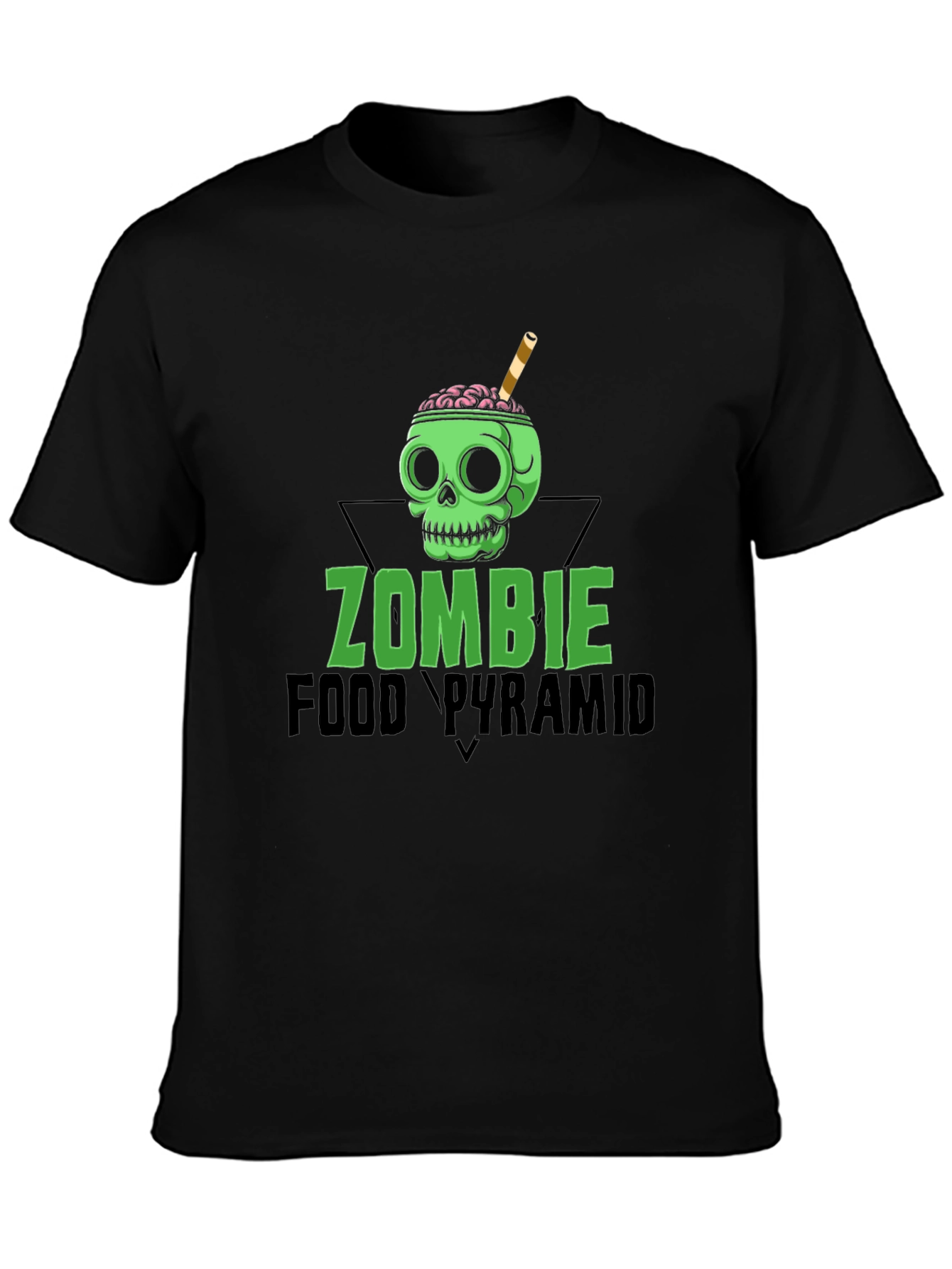 Zombie Food Pyramid Graphic T-Shirt