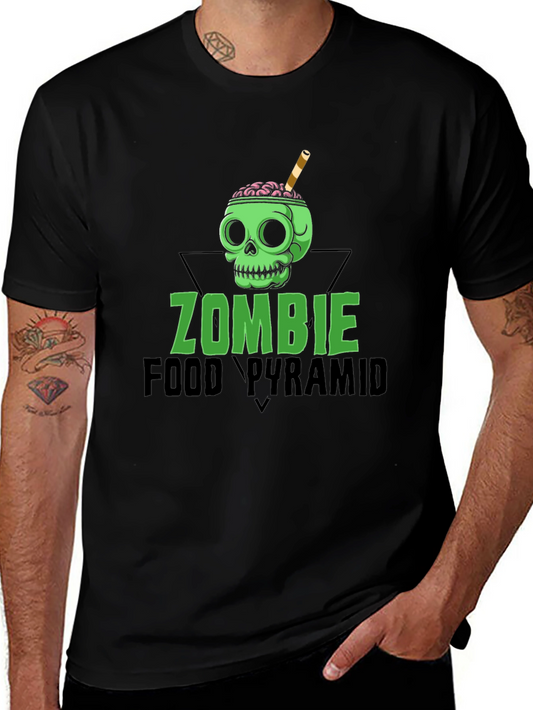 Zombie Food Pyramid Graphic T-Shirt