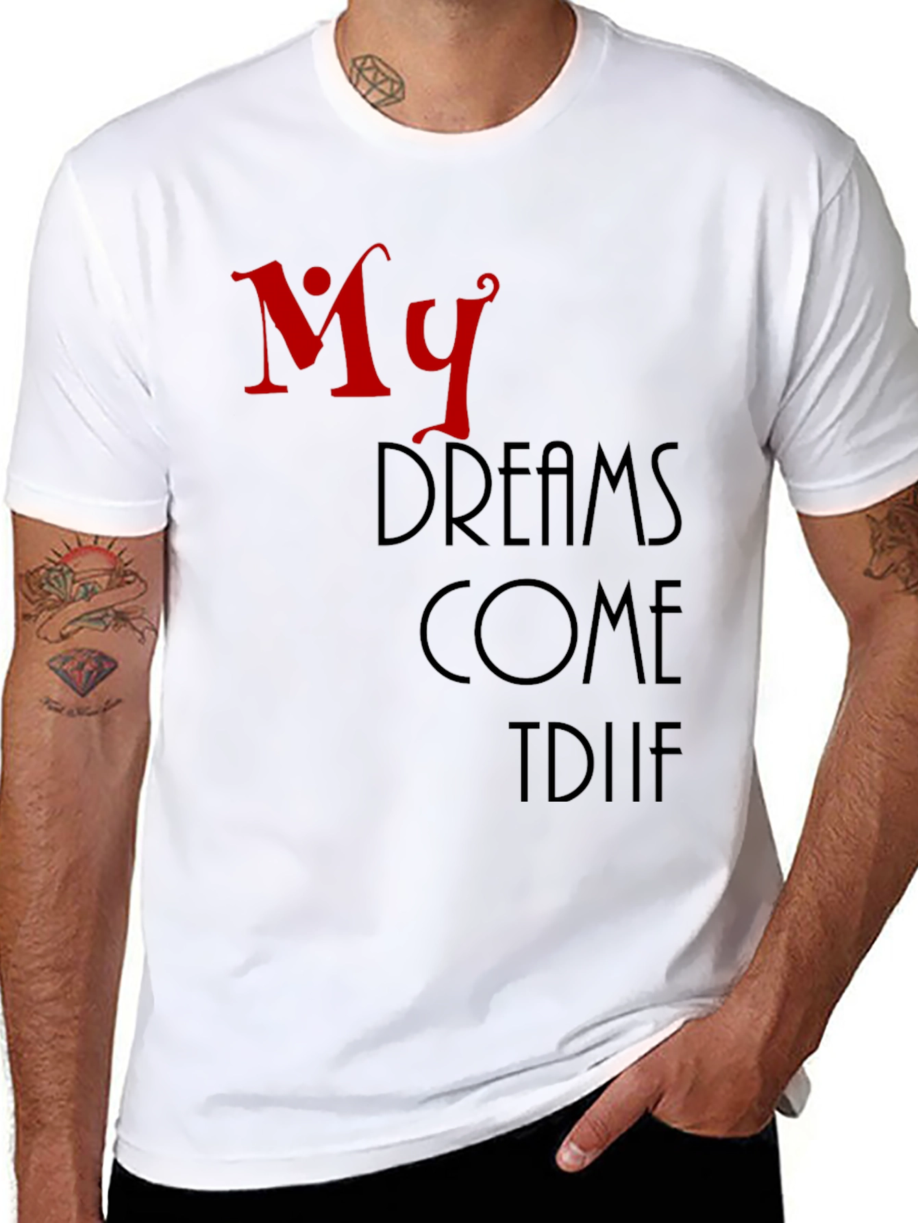 My Dreams Come True Black Graphic T-Shirt