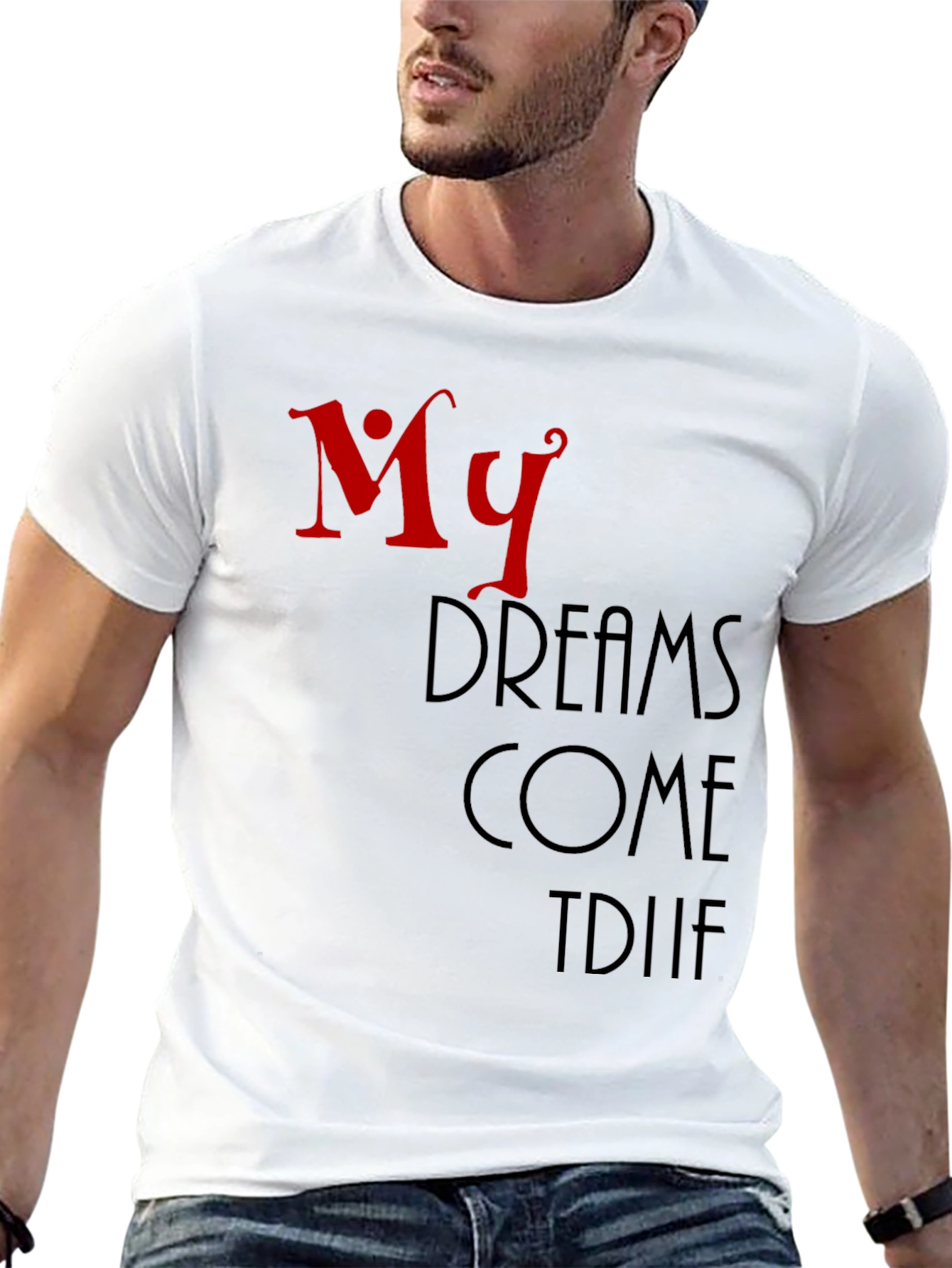 My Dreams Come True Black Graphic T-Shirt