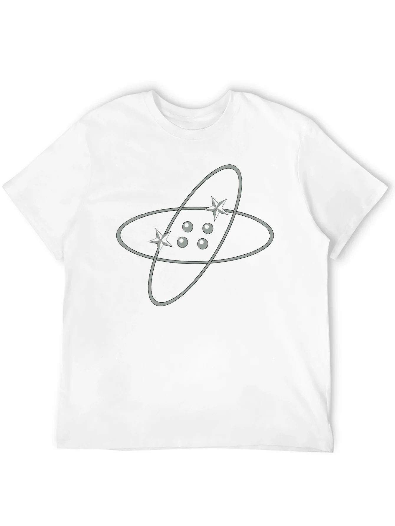 Orbit Star Graphic Tee - Black Cotton Blend Shirt