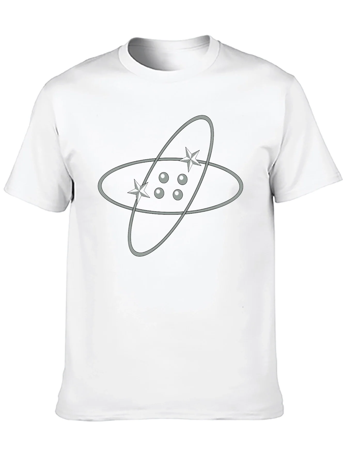 Orbit Star Graphic Tee - Black Cotton Blend Shirt