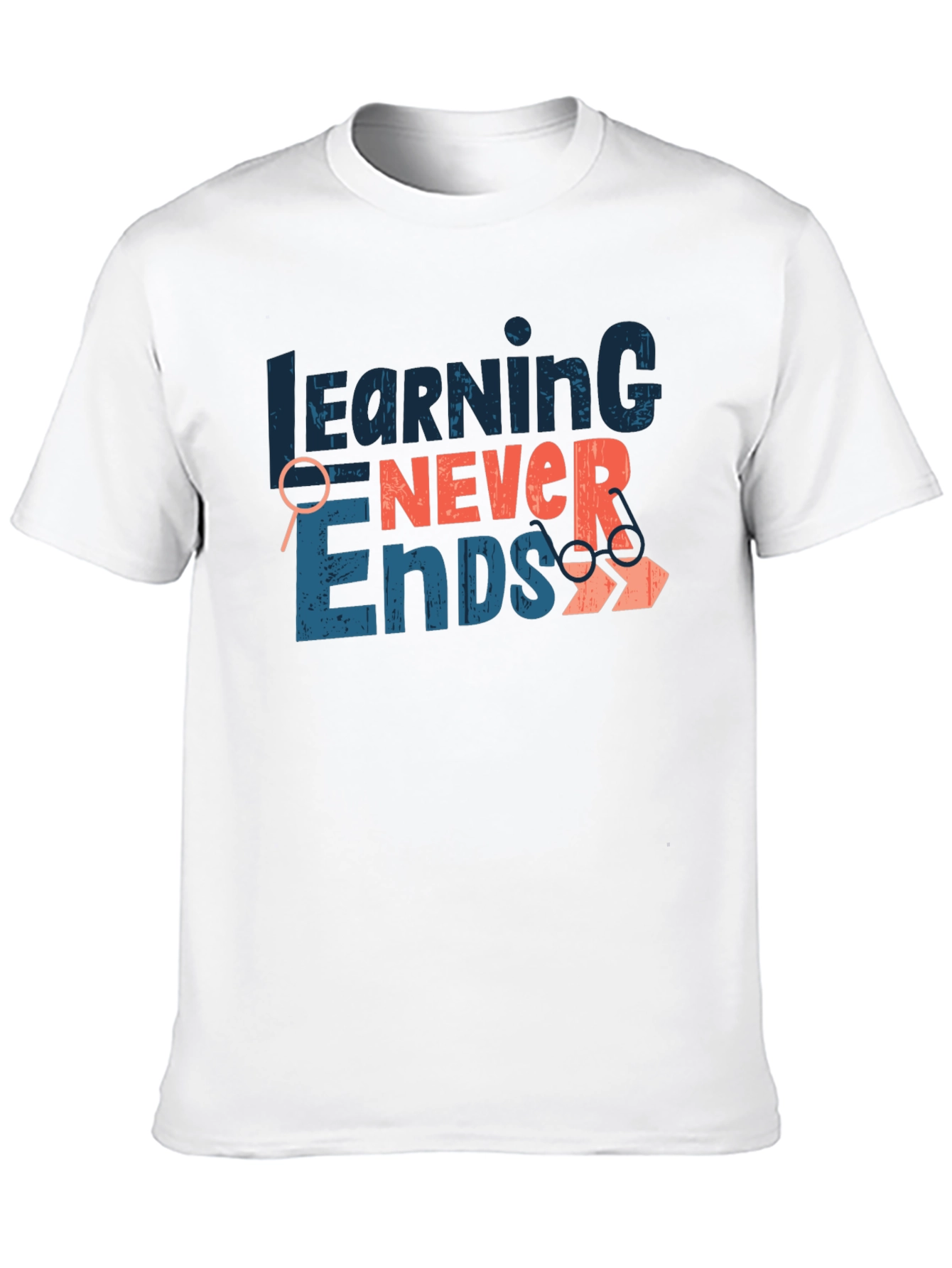 Learning Never Ends Graphic T-Shirt