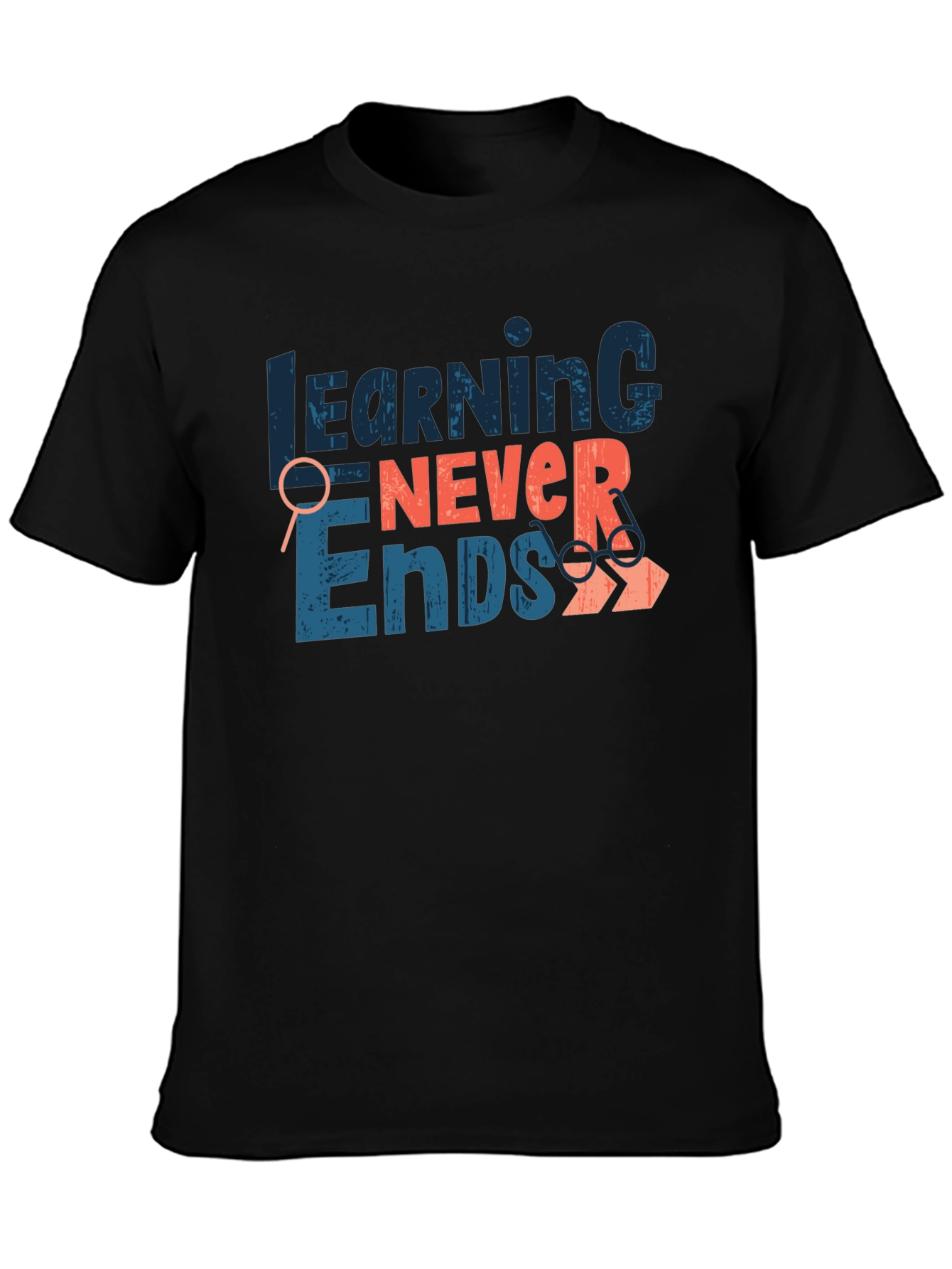 Learning Never Ends Graphic T-Shirt