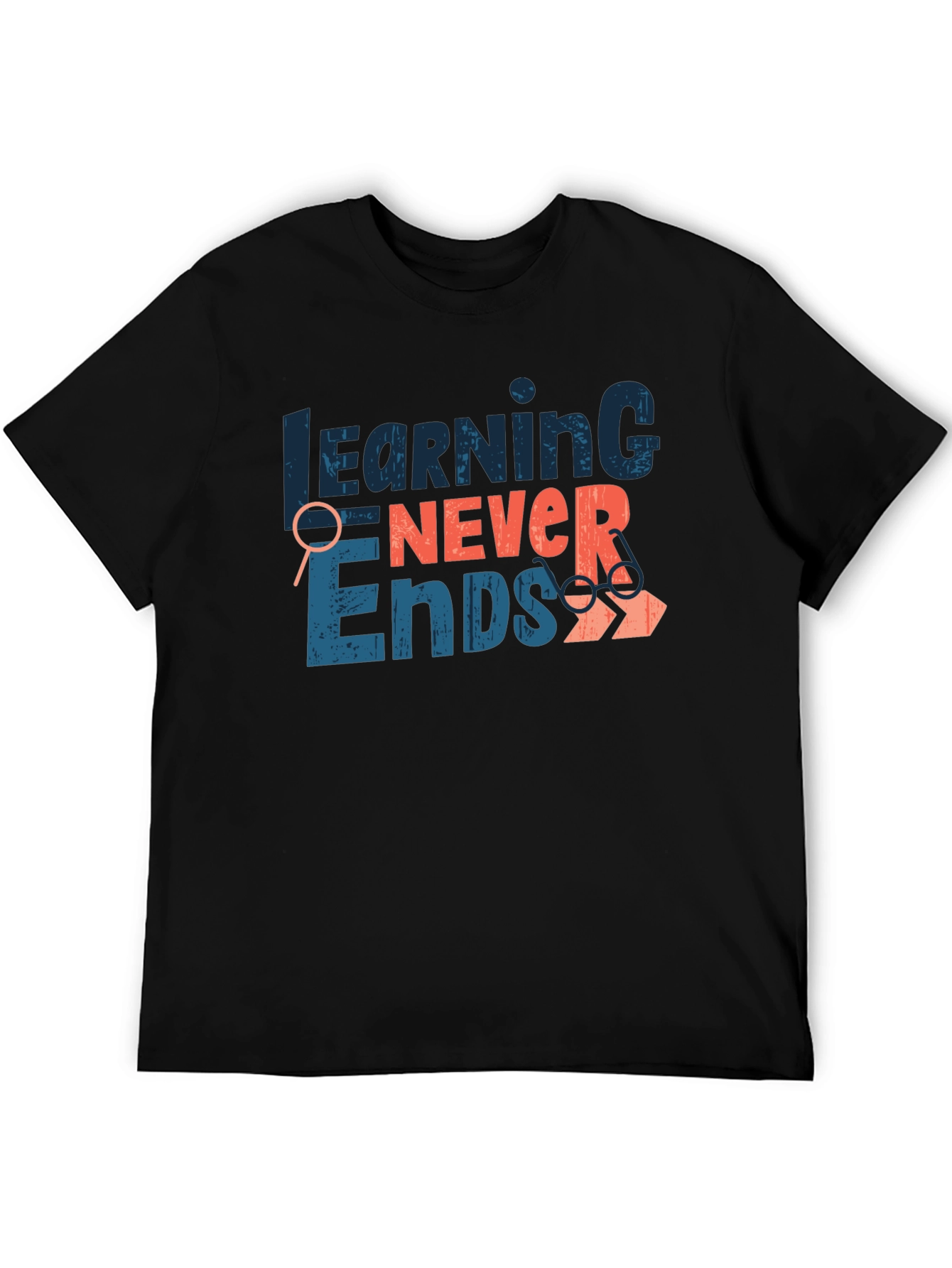 Learning Never Ends Graphic T-Shirt