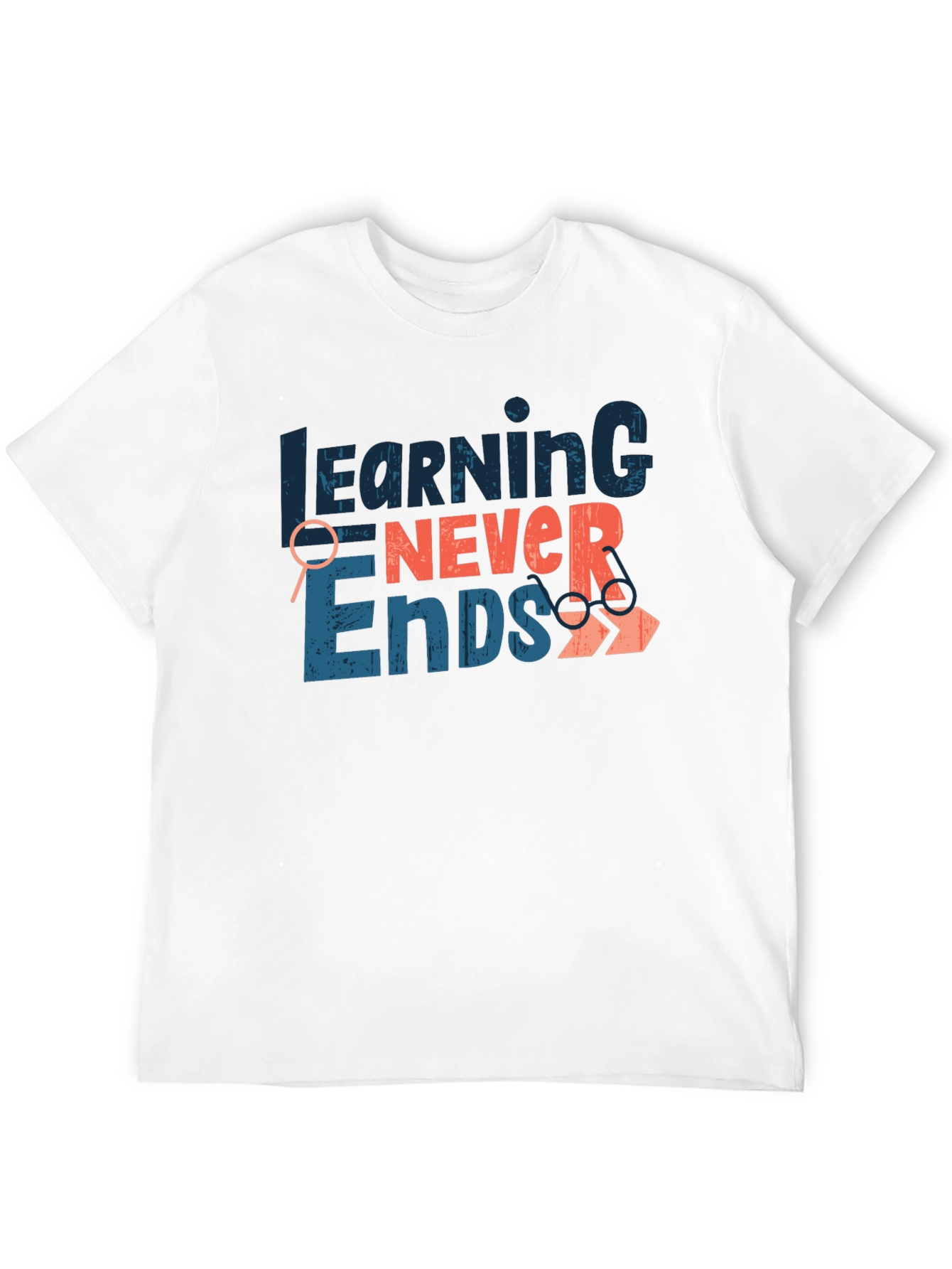 Learning Never Ends Graphic T-Shirt