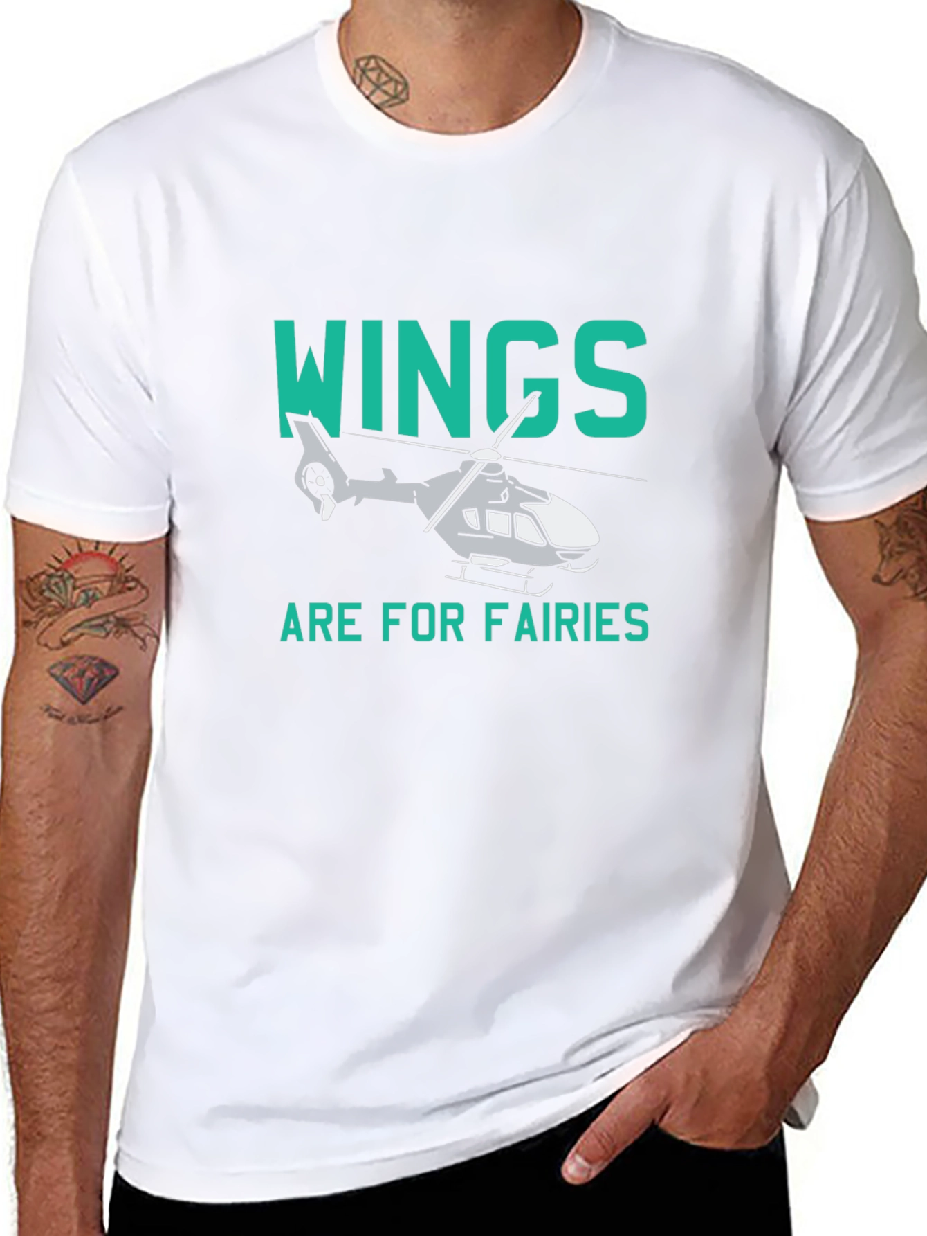 Wings are for Fairies Helicopter T-Shirt