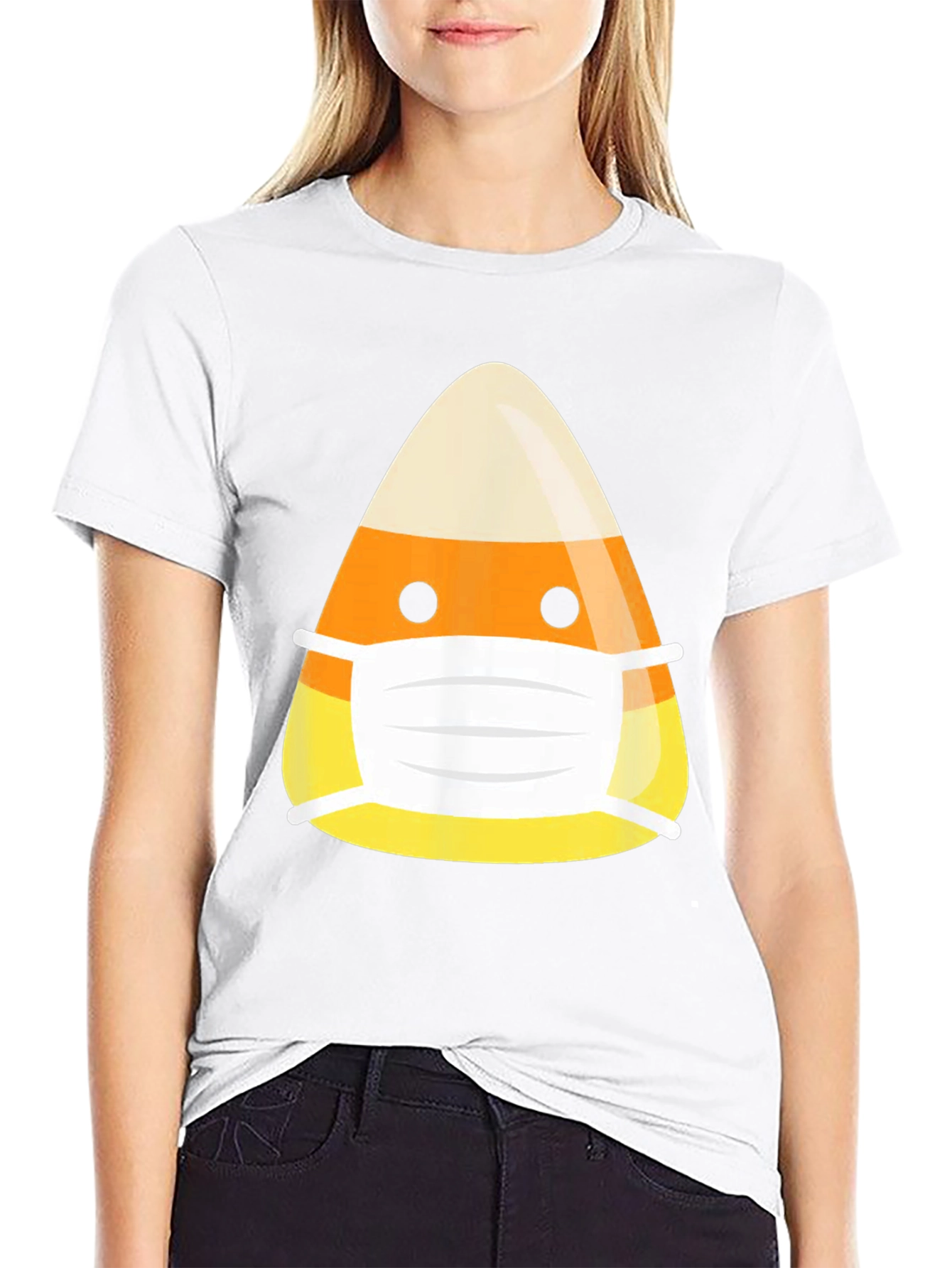 Candy Corn Mask T-Shirt
