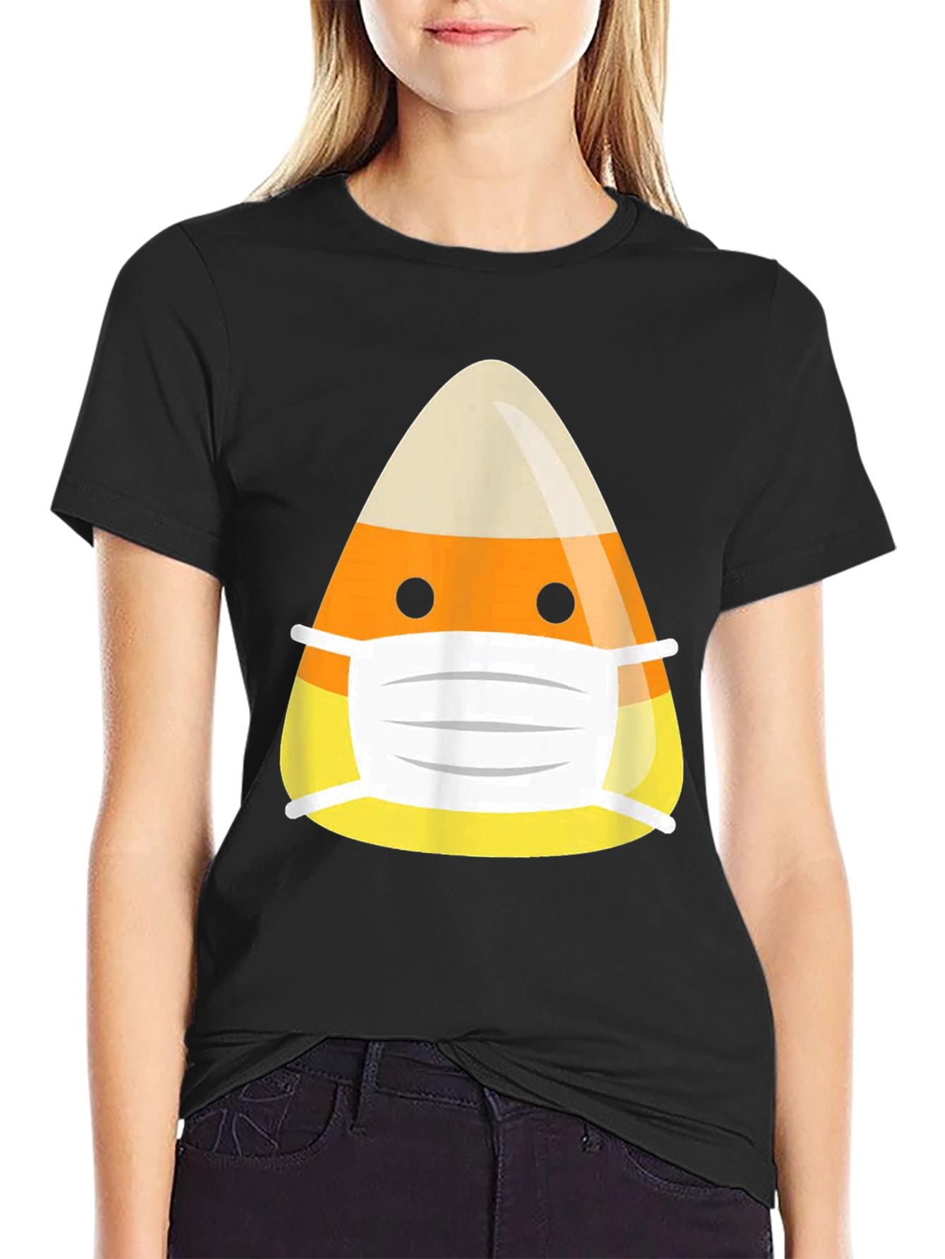 Candy Corn Mask T-Shirt