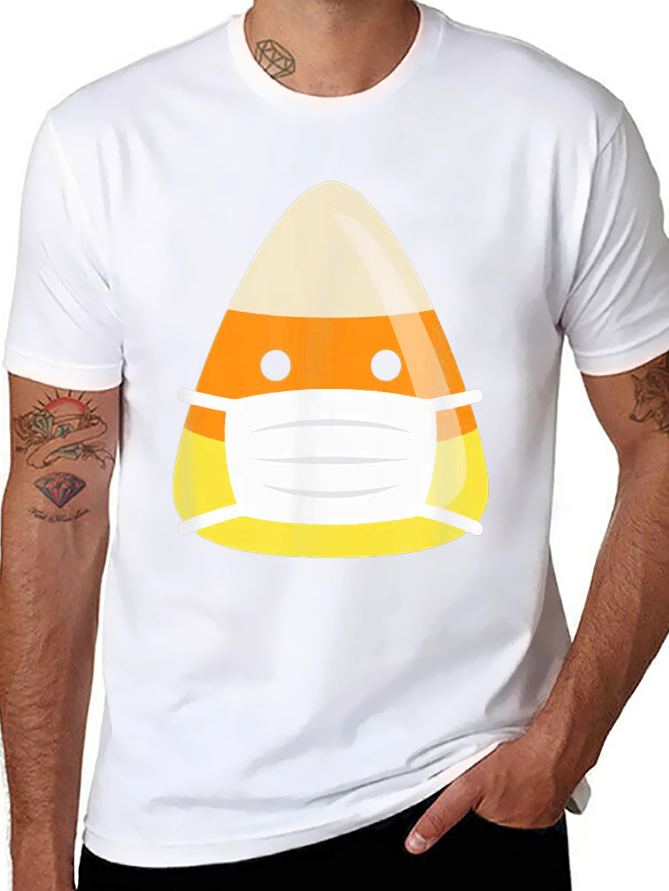 Candy Corn Mask T-Shirt