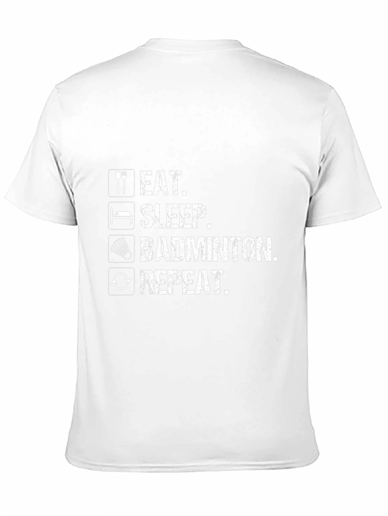 Eat Sleep Badminton Repeat Black T-Shirt
