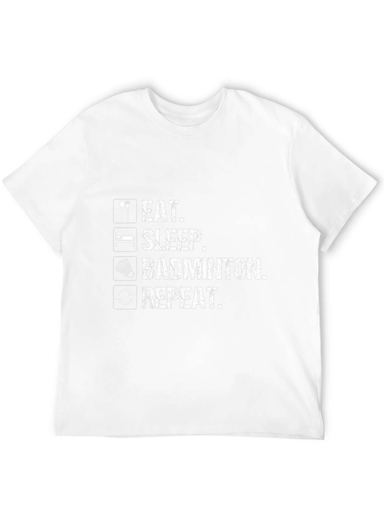 Eat Sleep Badminton Repeat Black T-Shirt