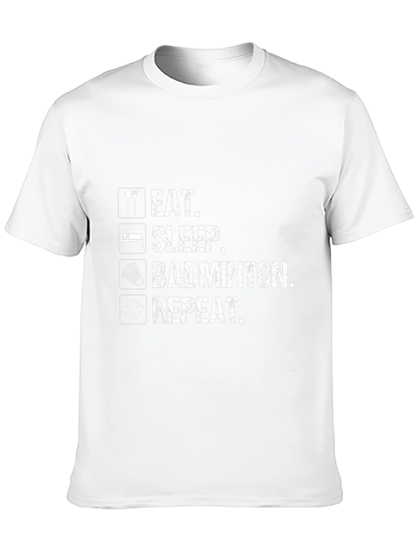 Eat Sleep Badminton Repeat Black T-Shirt
