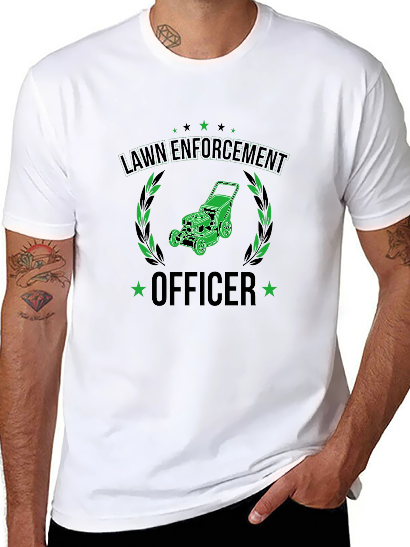 Lawn Enforcement Officer Graphic T-Shirt