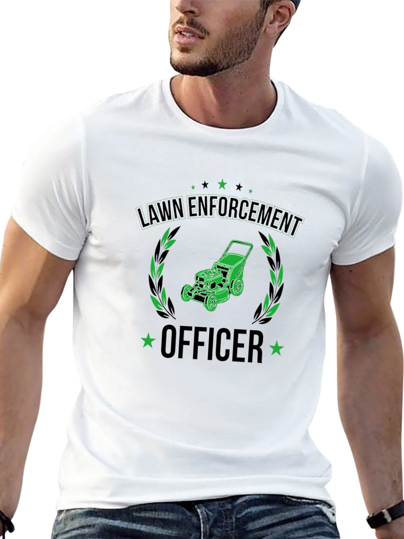 Lawn Enforcement Officer Graphic T-Shirt