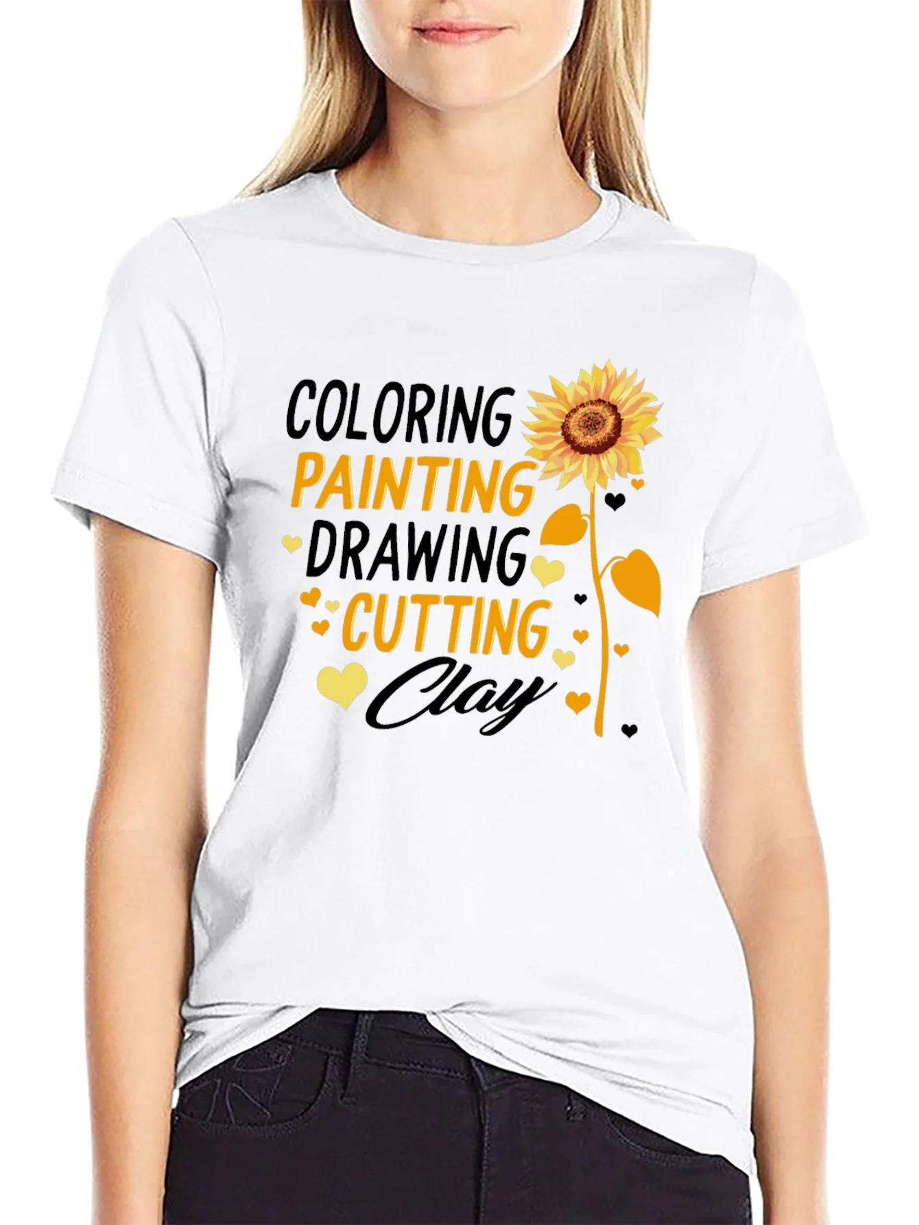 Creative Arts Sunflower Tee: Coloring Painting Drawing Cutting Clay