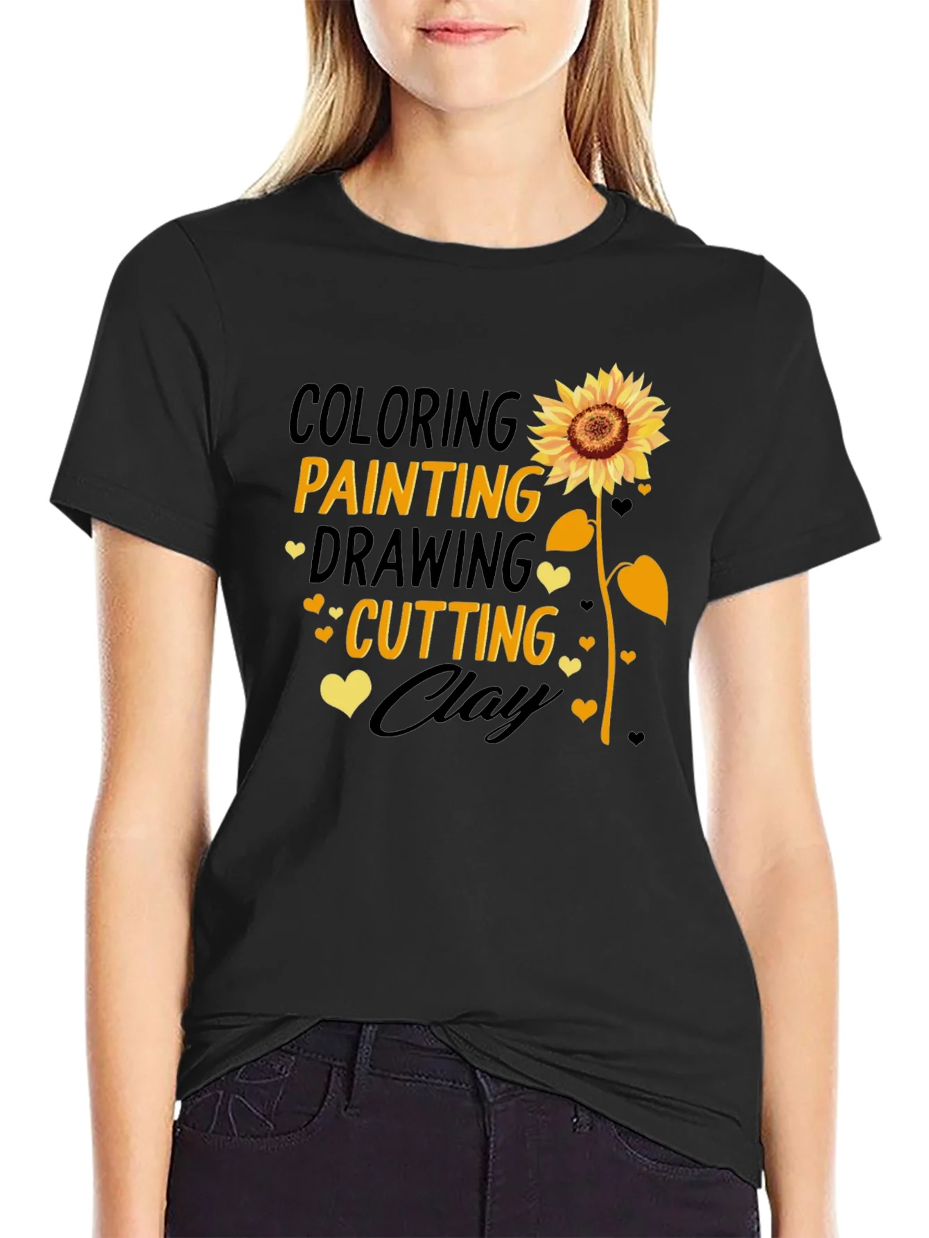 Creative Arts Sunflower Tee: Coloring Painting Drawing Cutting Clay