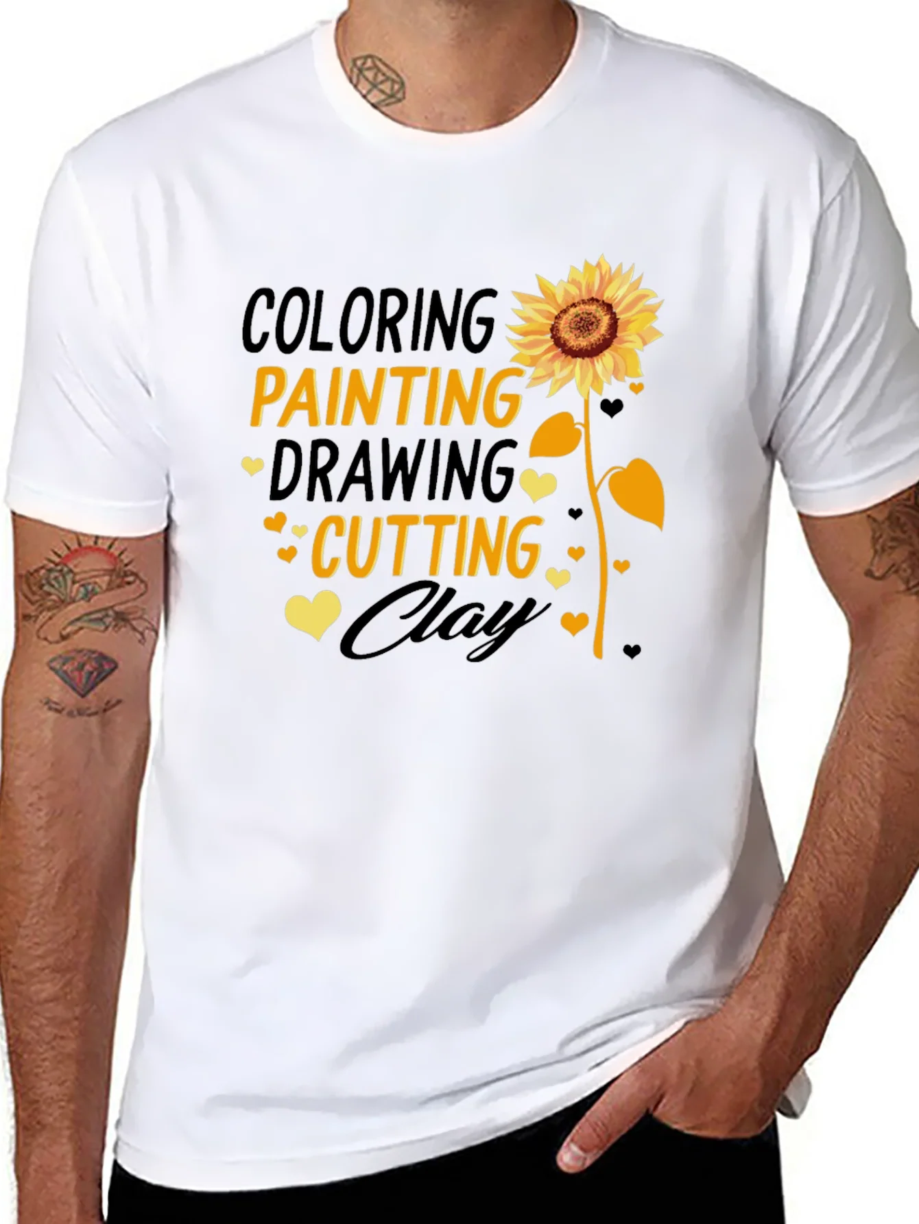 Creative Arts Sunflower Tee: Coloring Painting Drawing Cutting Clay