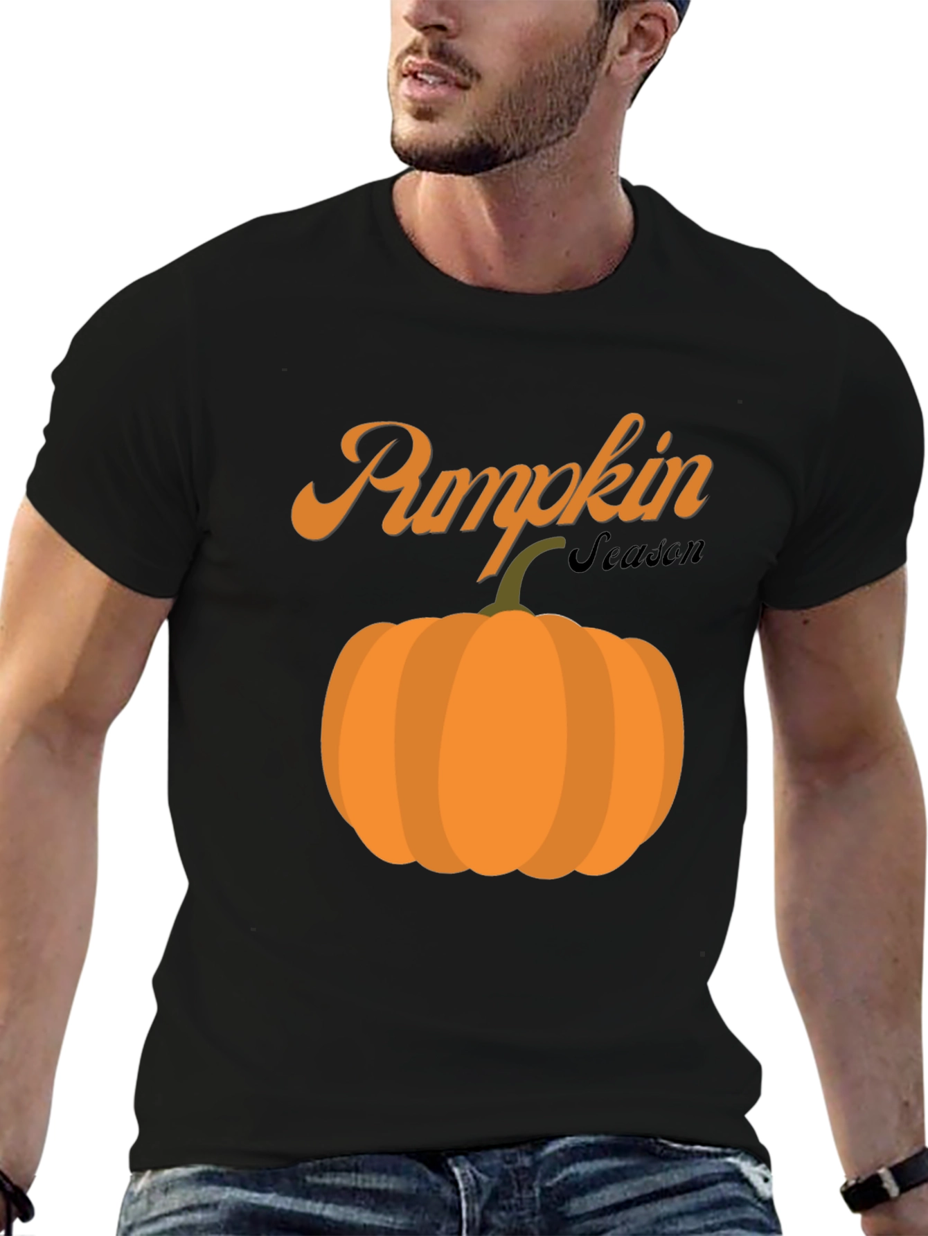 Pumpkin Season Black T-Shirt - Fall Harvest Tee