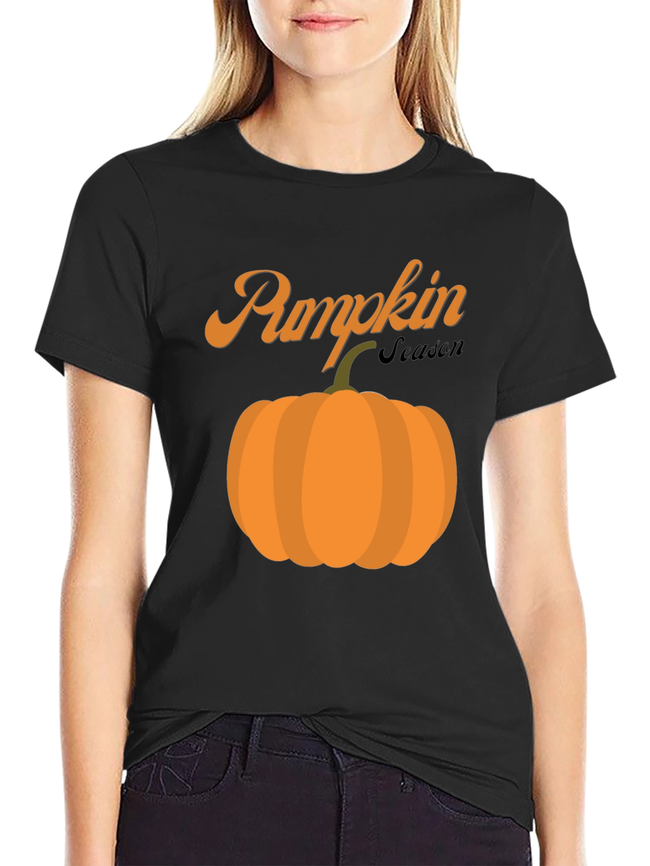 Pumpkin Season Black T-Shirt - Fall Harvest Tee