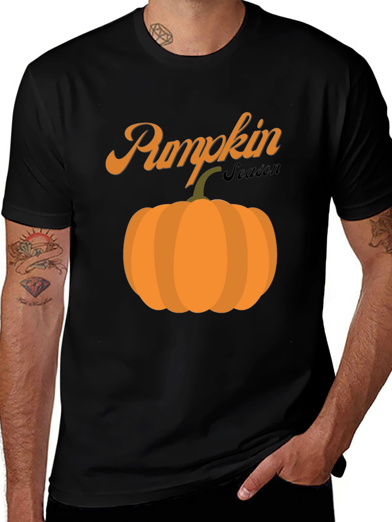 Pumpkin Season Black T-Shirt - Fall Harvest Tee
