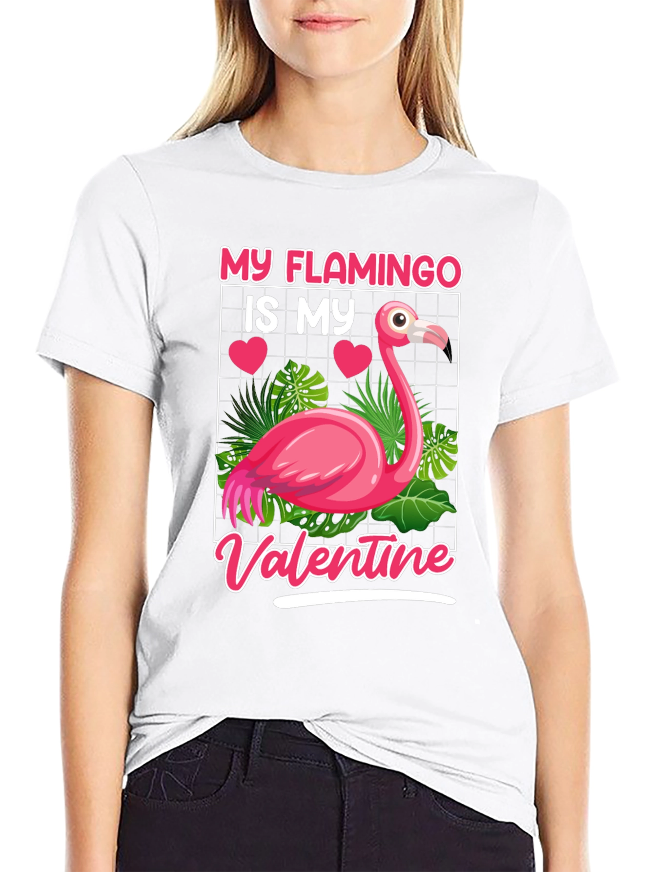 My Flamingo Is My Valentine Graphic Tee