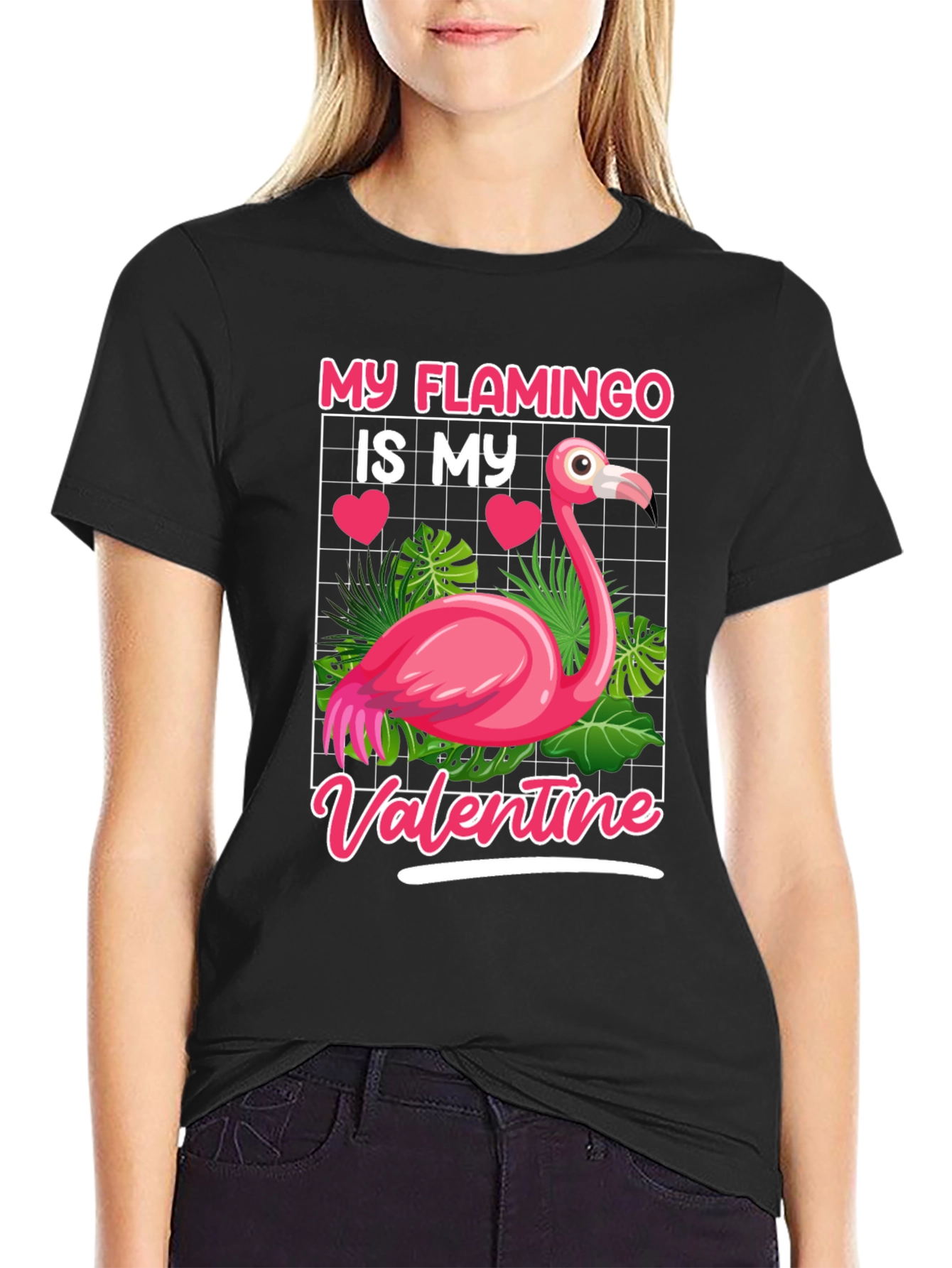 My Flamingo Is My Valentine Graphic Tee