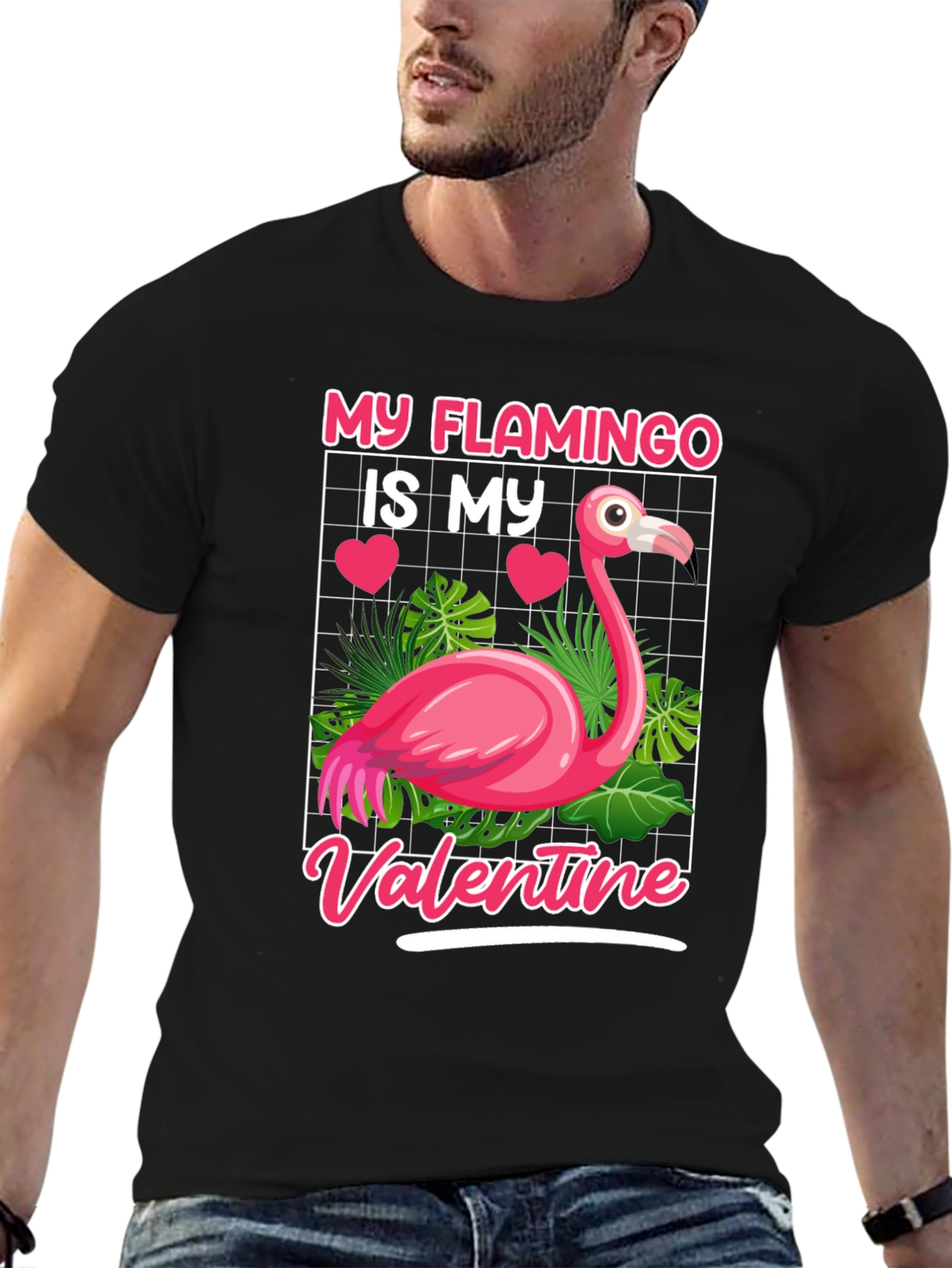 My Flamingo Is My Valentine Graphic Tee