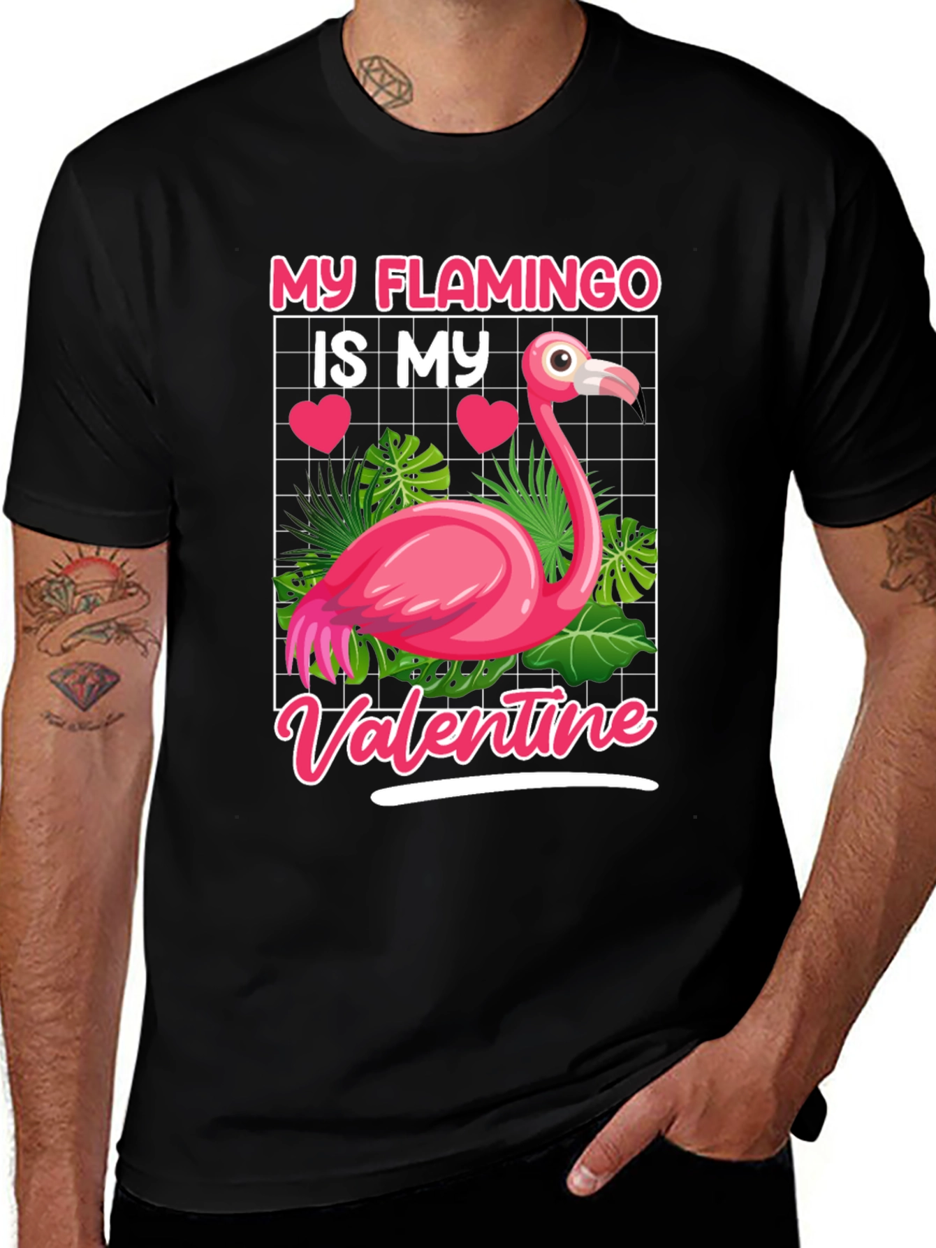 My Flamingo Is My Valentine Graphic Tee