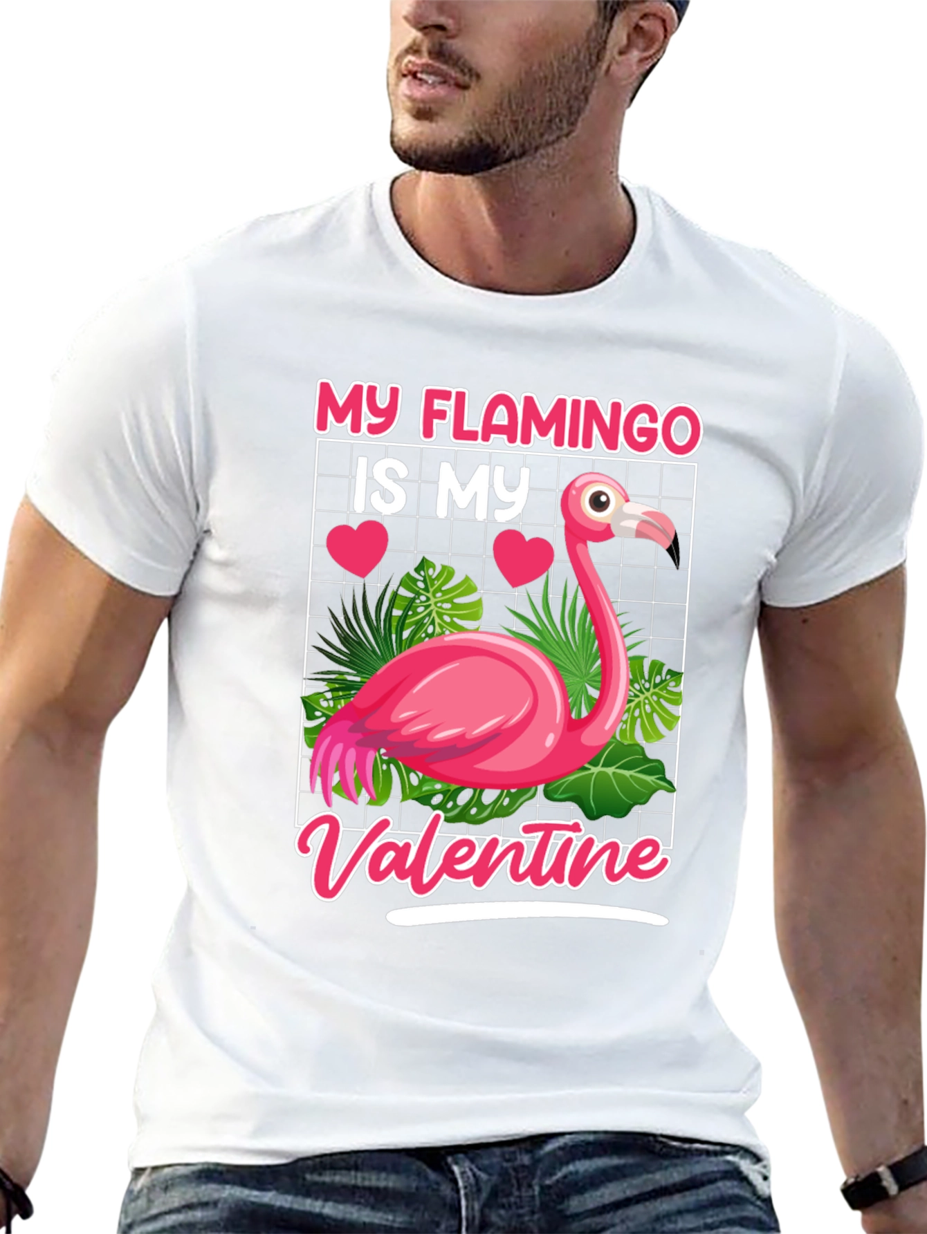 My Flamingo Is My Valentine Graphic Tee