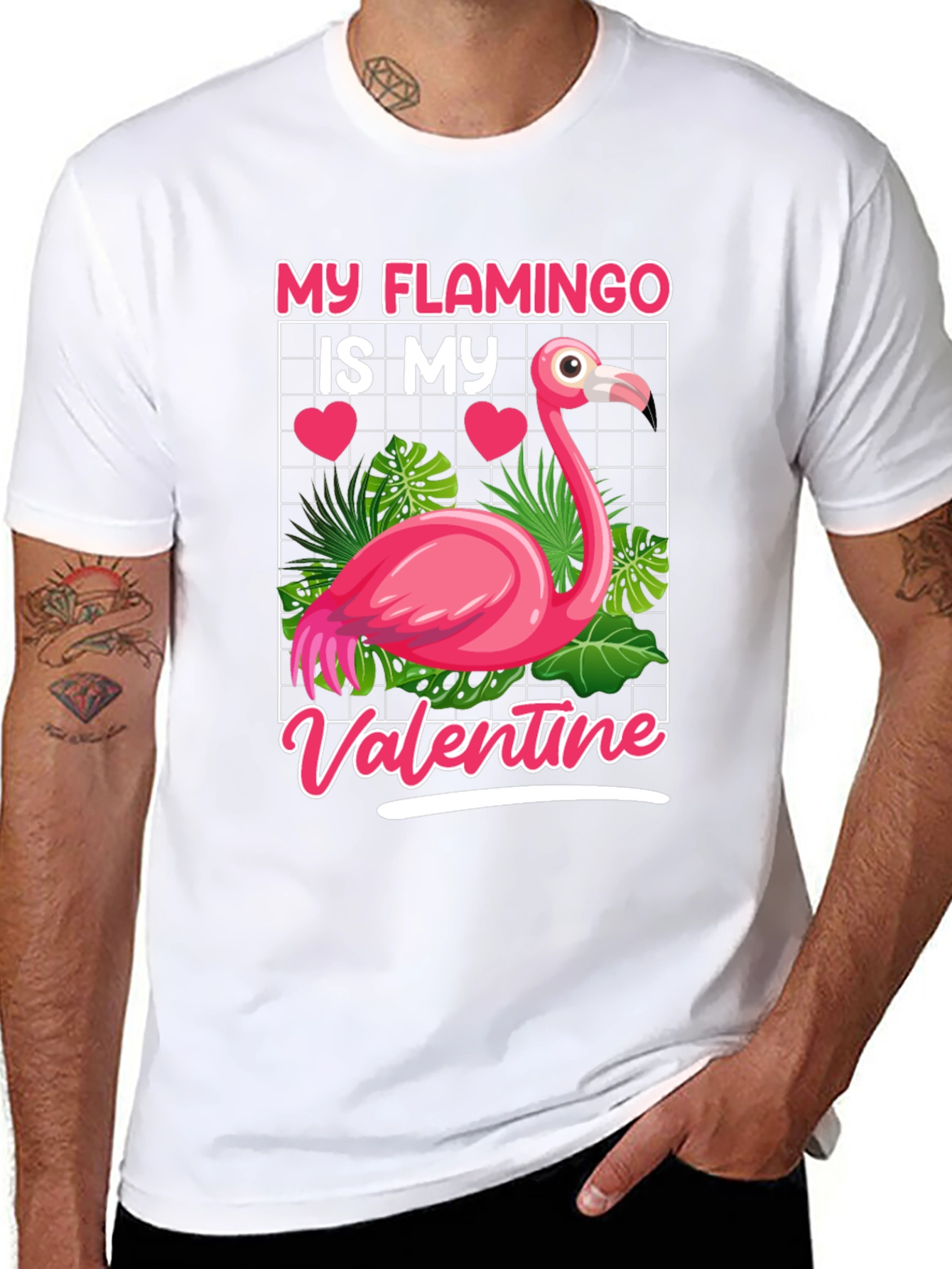My Flamingo Is My Valentine Graphic Tee