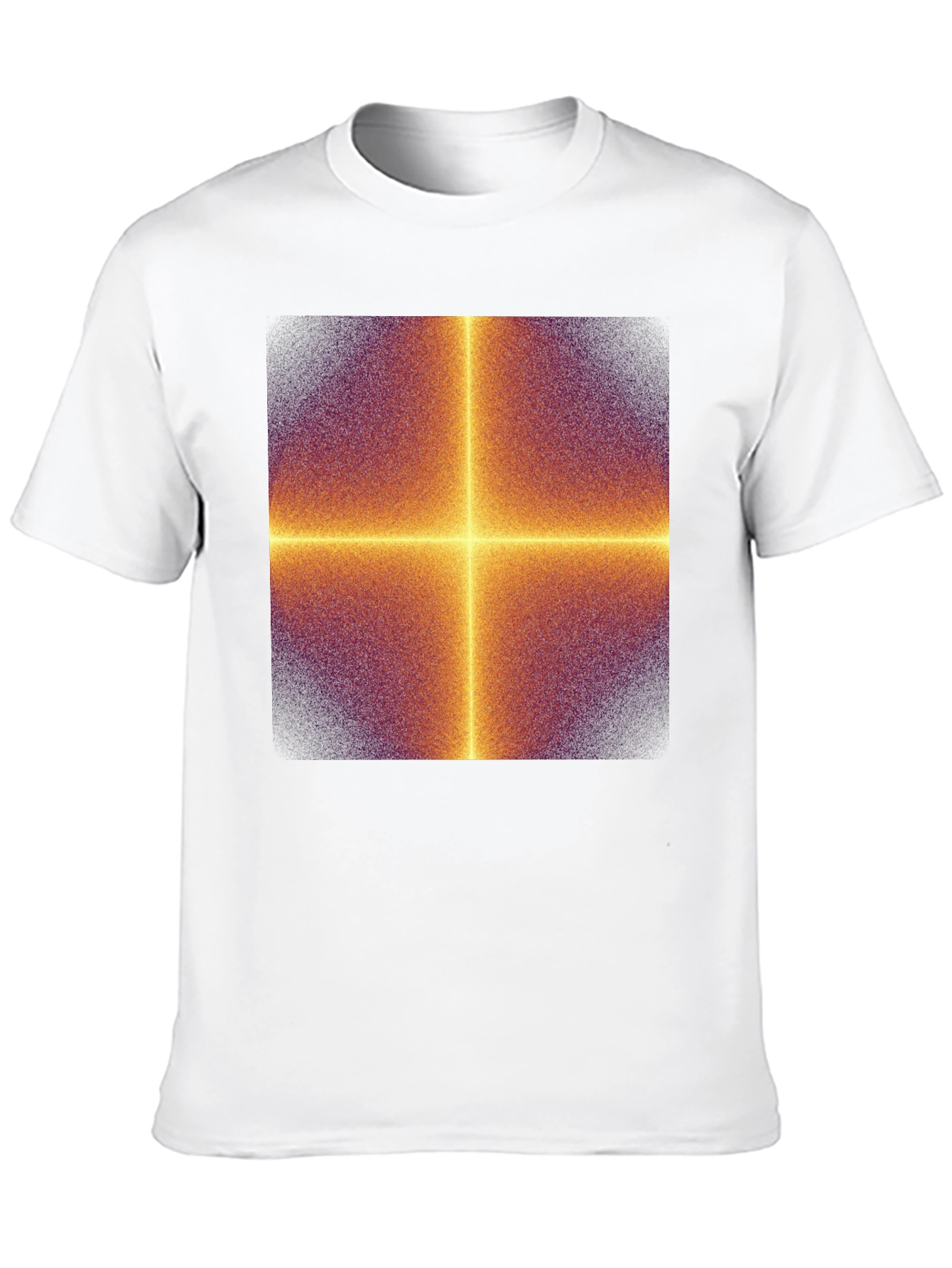 Geometric Cross Graphic Tee - Modern Art Shirt