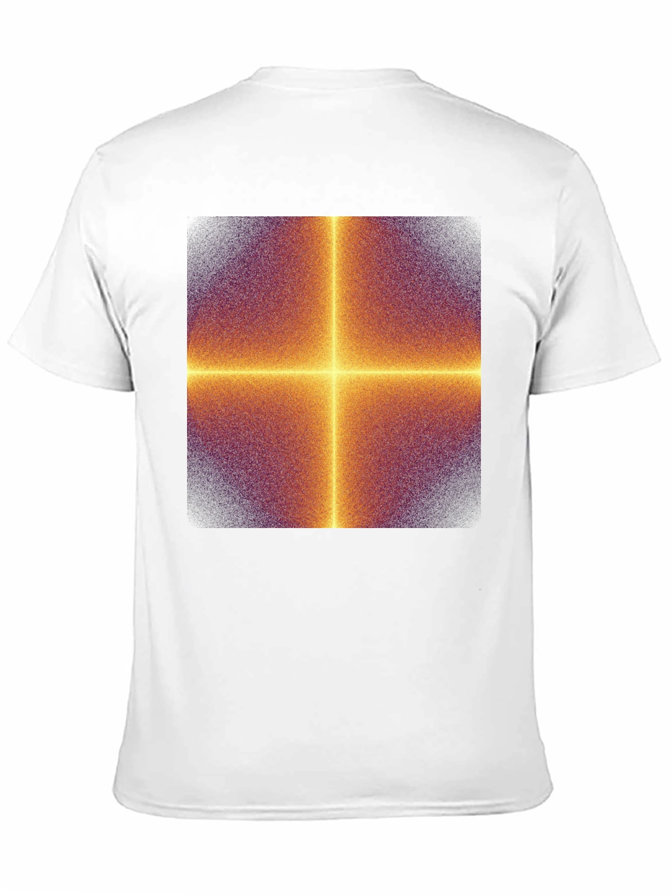 Geometric Cross Graphic Tee - Modern Art Shirt