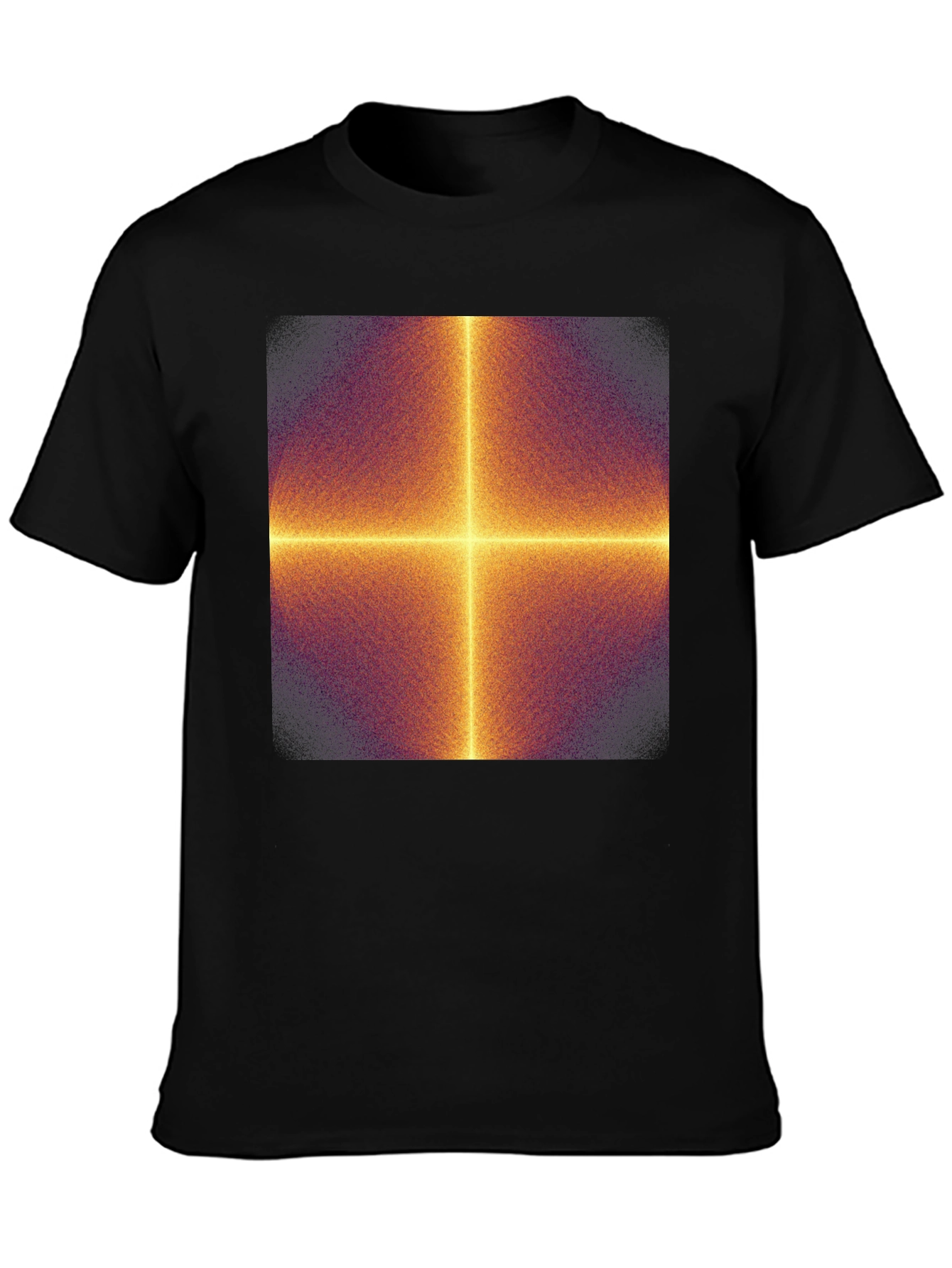 Geometric Cross Graphic Tee - Modern Art Shirt