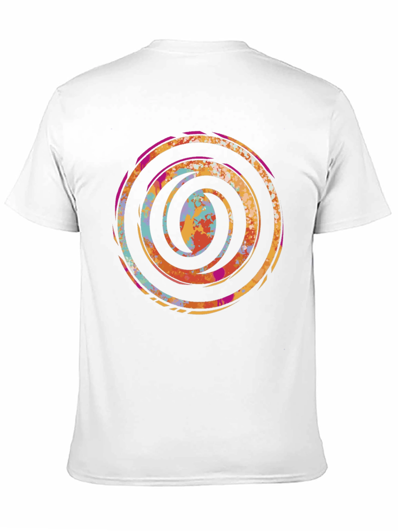 Abstract Swirl Graphic Tee - Stylish Cotton Comfort