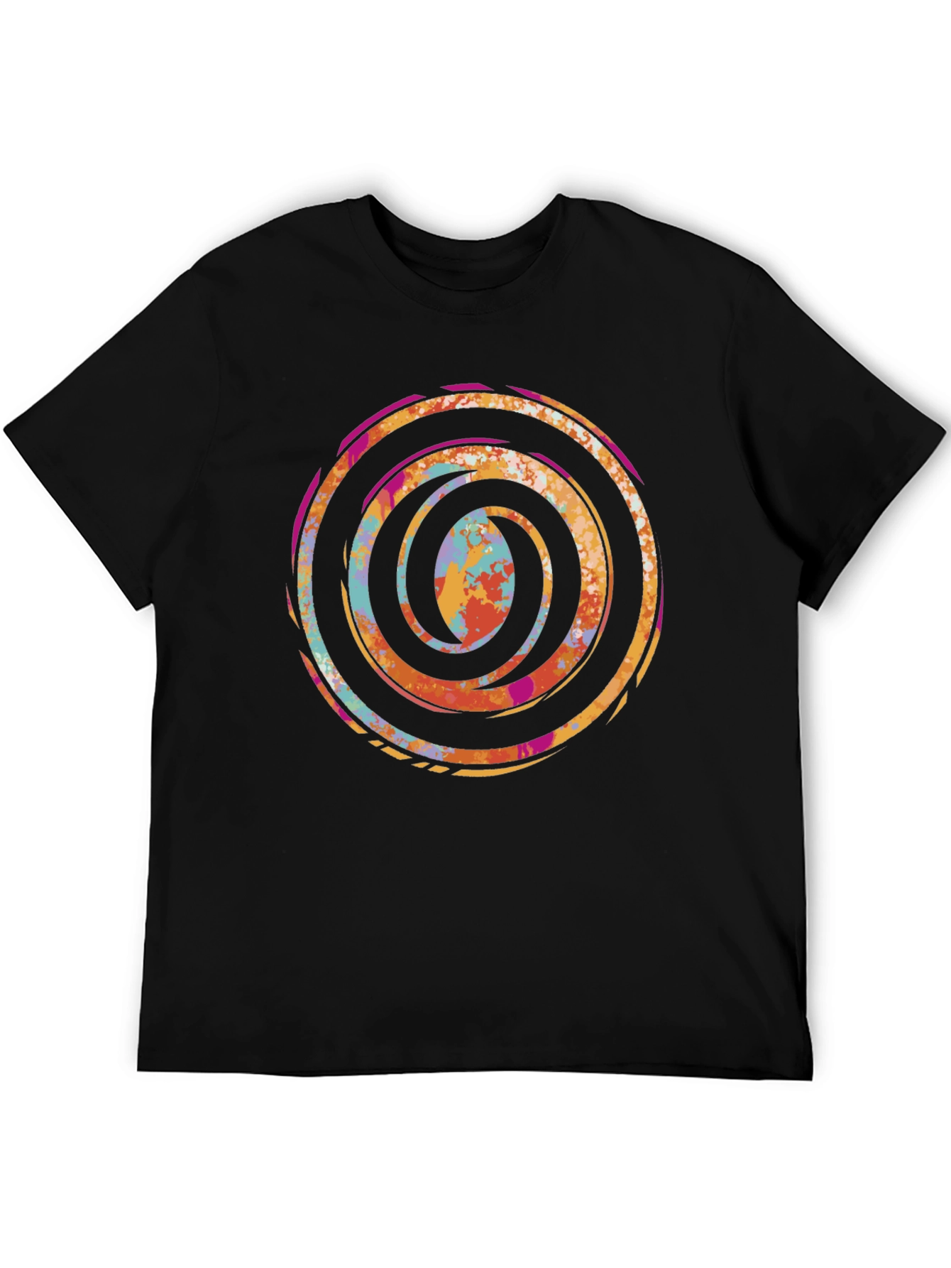 Abstract Swirl Graphic Tee - Stylish Cotton Comfort