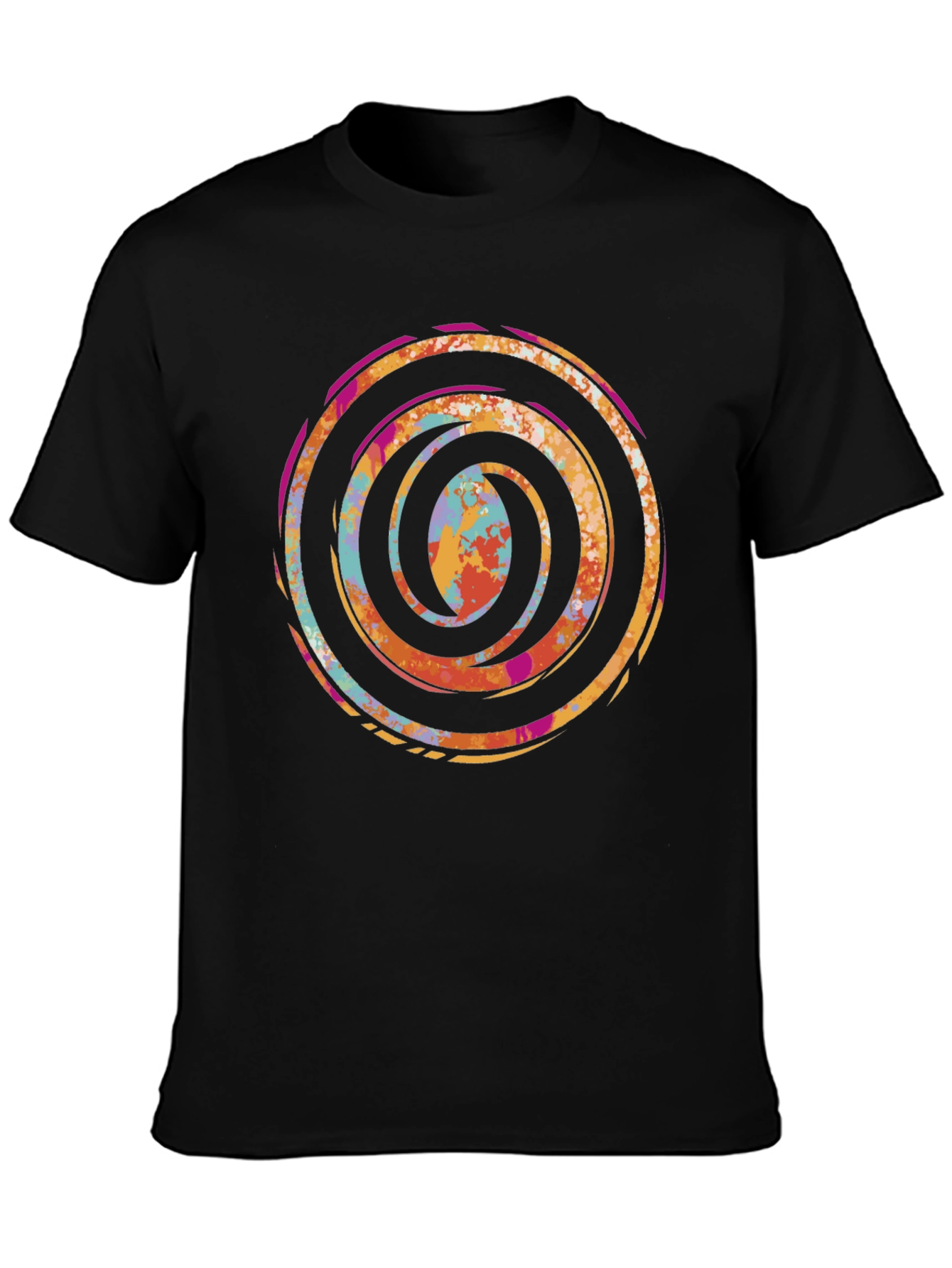 Abstract Swirl Graphic Tee - Stylish Cotton Comfort