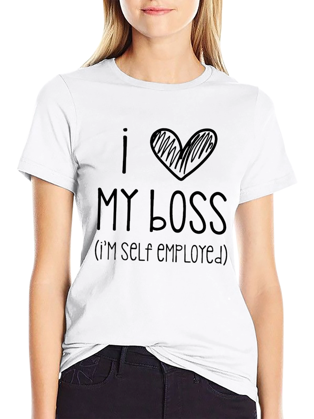 I Heart My Boss Self Employed Graphic Tee