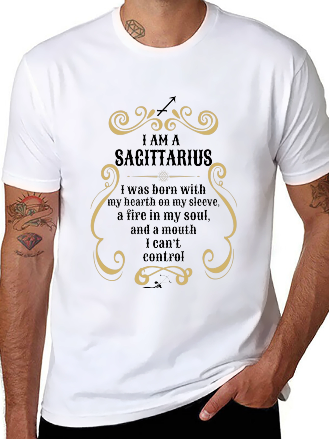 I AM A SAGITTARIUS Black T-Shirt