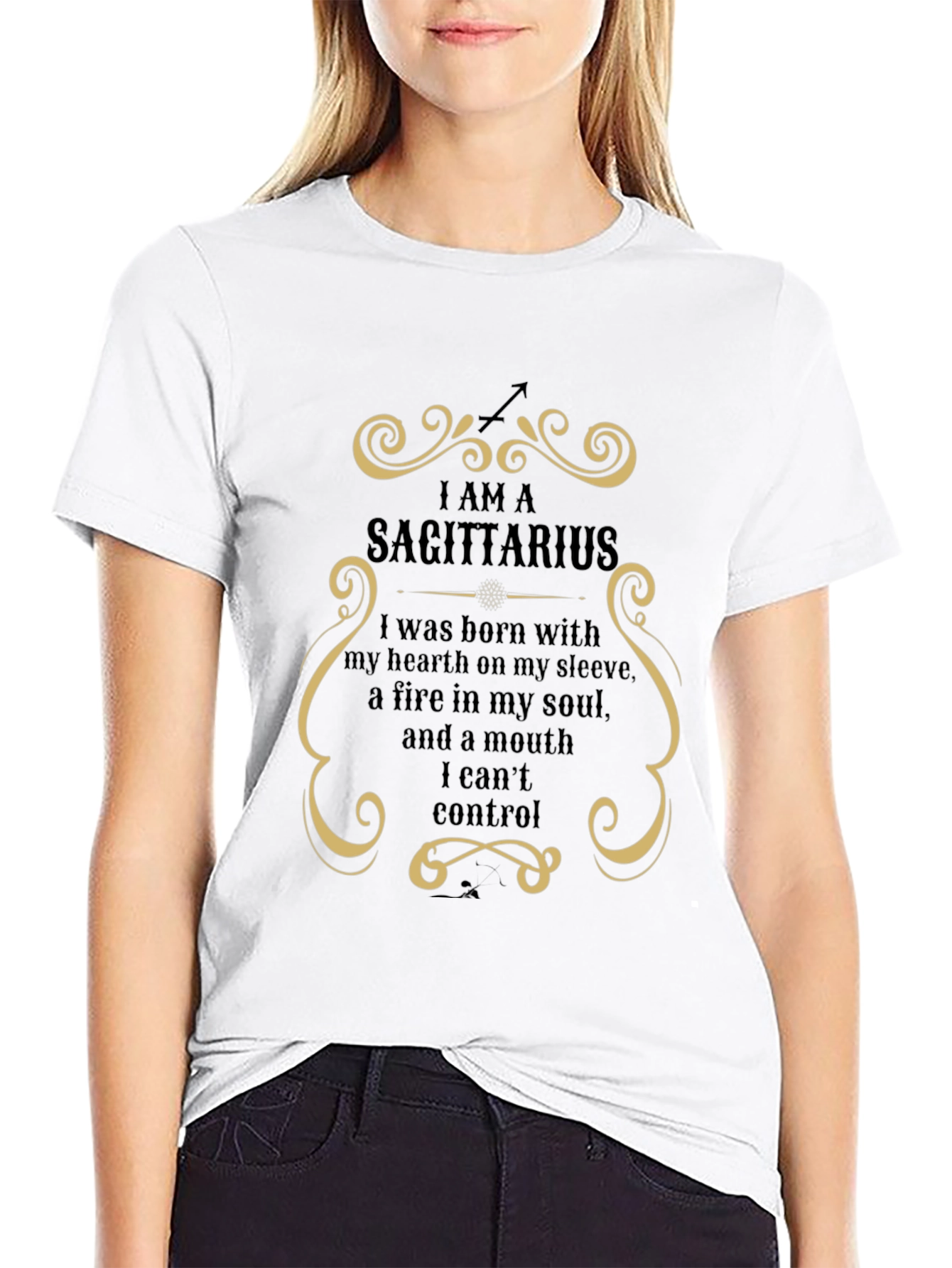 I AM A SAGITTARIUS Black T-Shirt