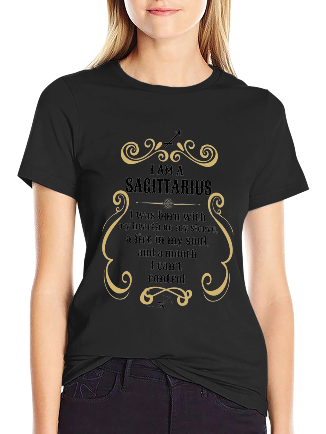 I AM A SAGITTARIUS Black T-Shirt