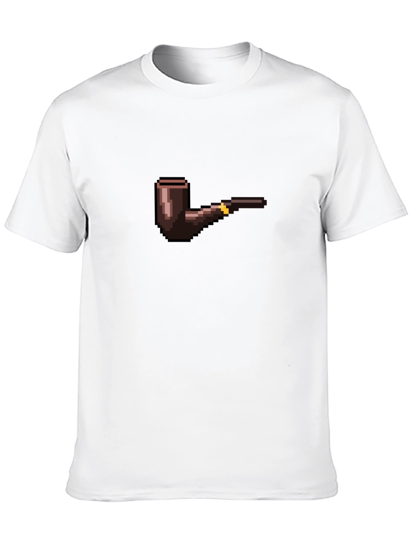 Pixel Art Smoking Pipe Black Tee