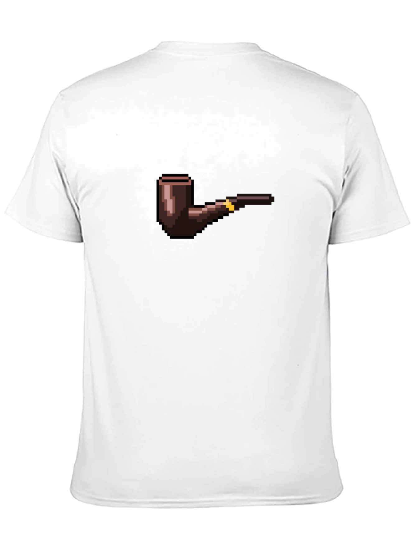 Pixel Art Smoking Pipe Black Tee