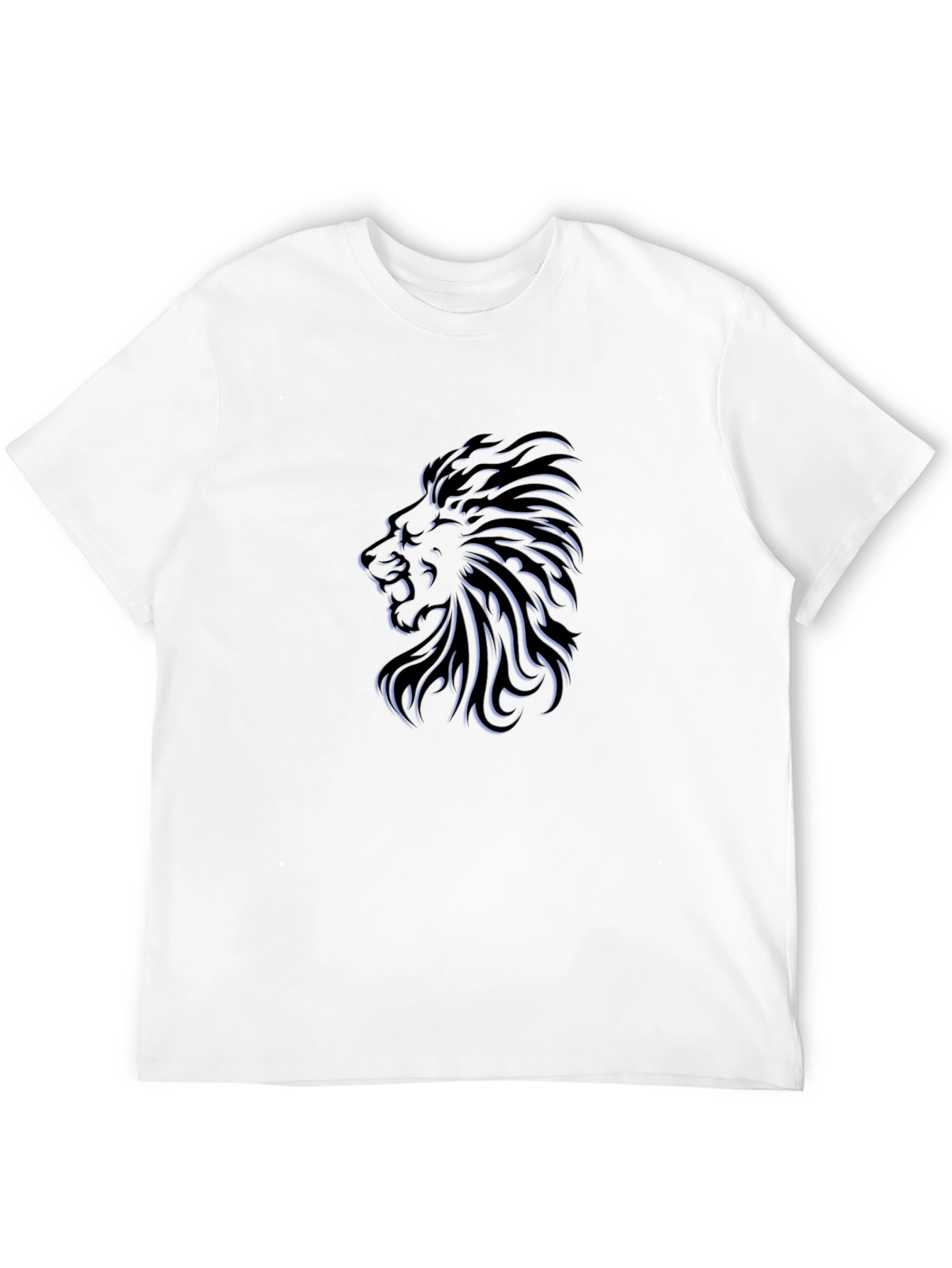 Lion Graphic Black T-Shirt - Stylish & Bold Design
