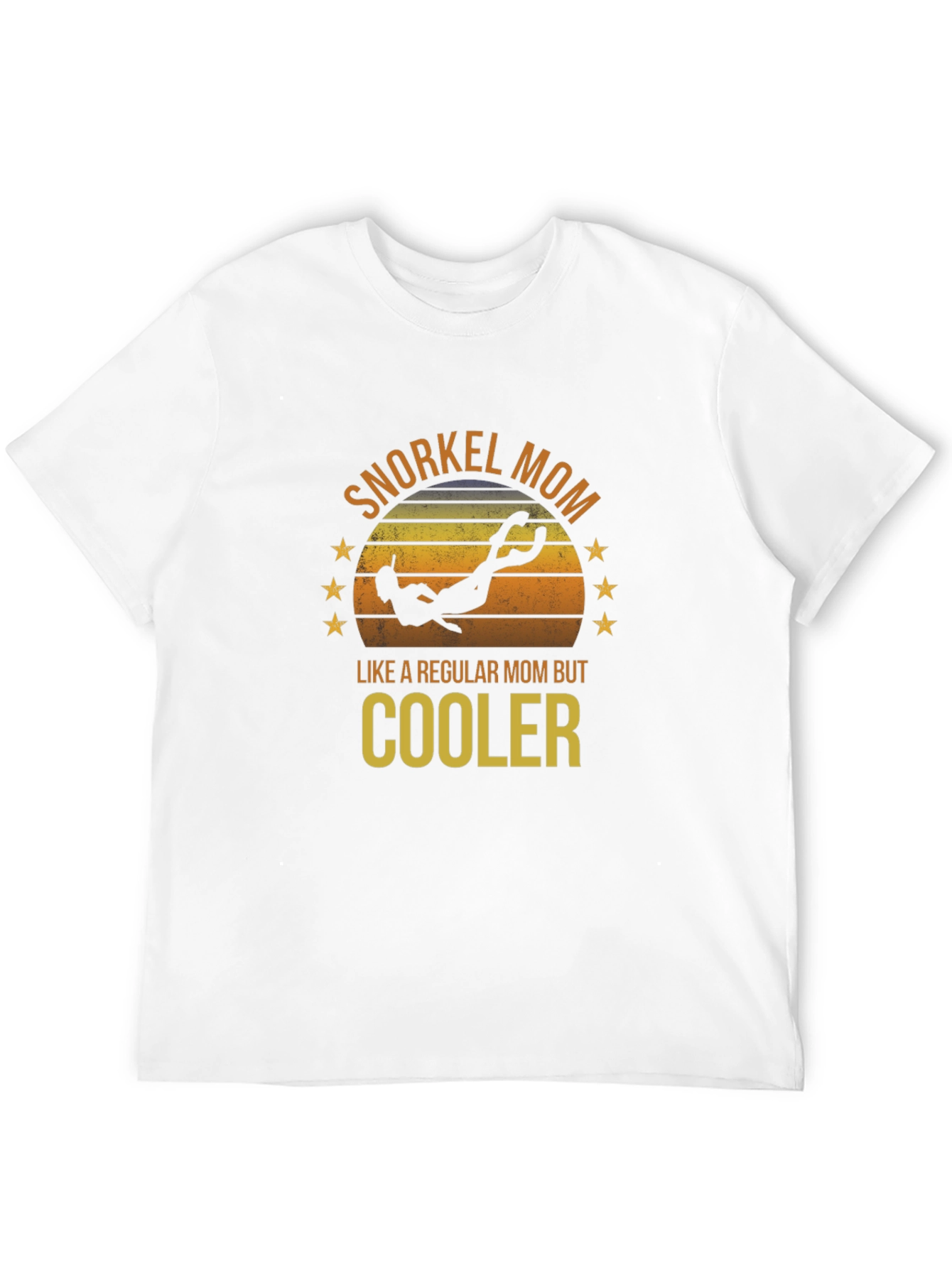Snorkel Mom Black T-Shirt - Diver Design