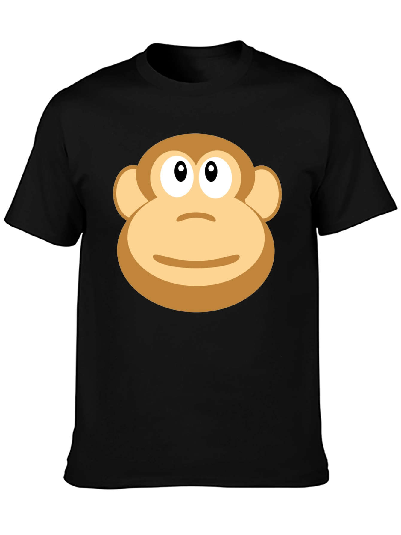 Monkey Face Graphic T-Shirt - Casual Black Tee