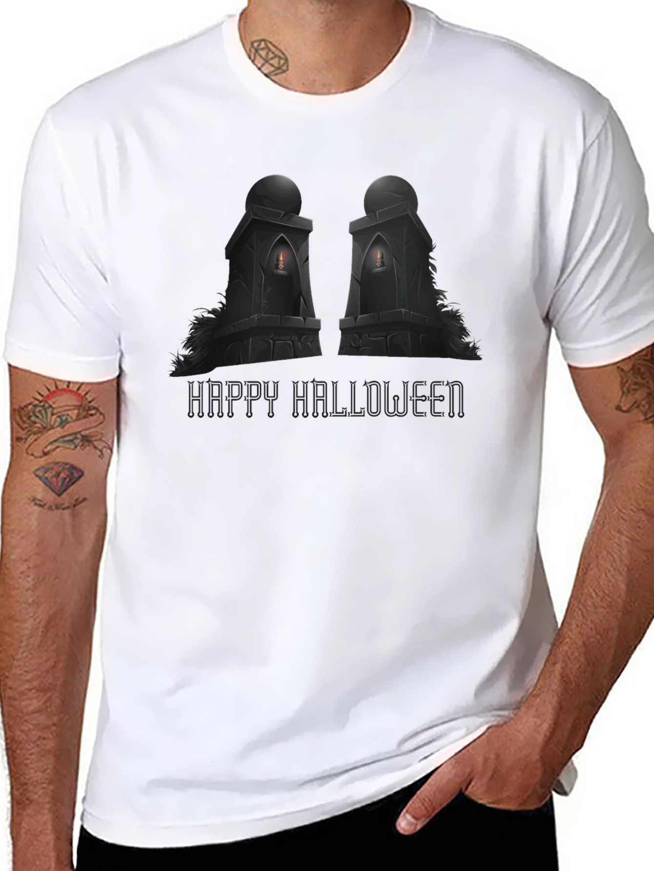 Spooky Halloween Tombstone T-Shirt